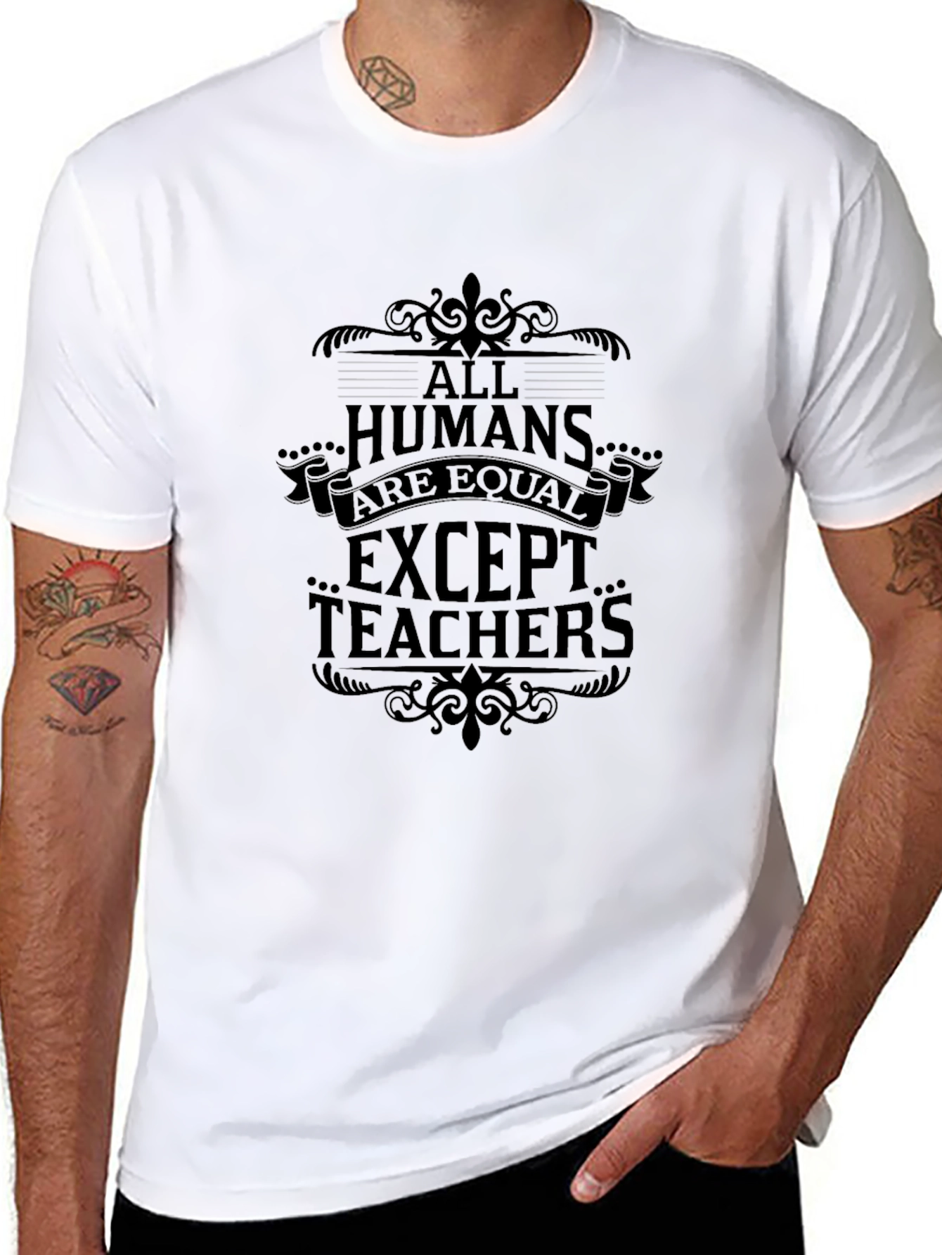 All Humans Are Equal Except Teachers Graphic Tee