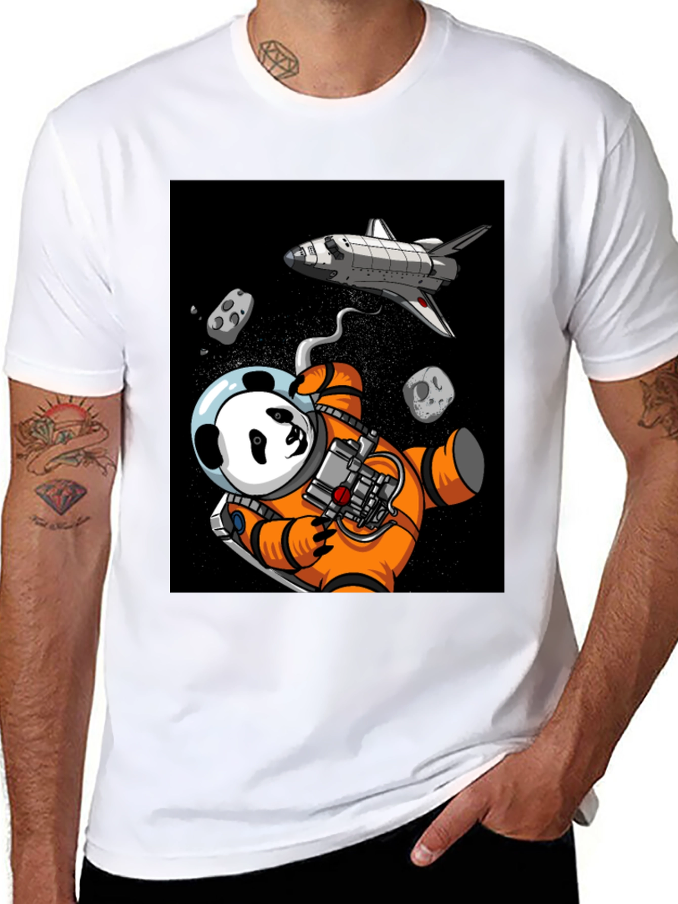 Space Panda Graphic Tee - Explore the Cosmos!