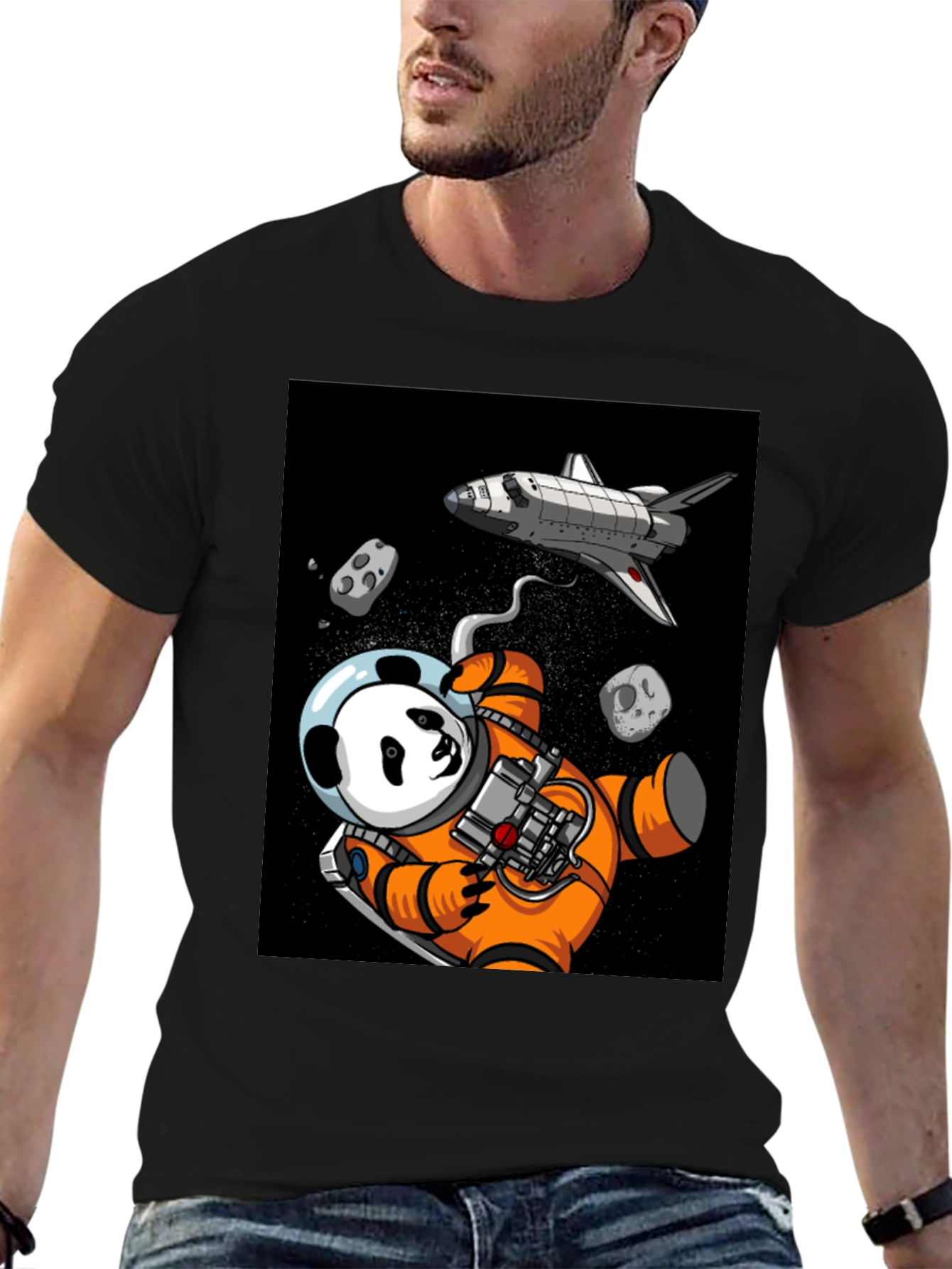 Space Panda Graphic Tee - Explore the Cosmos!