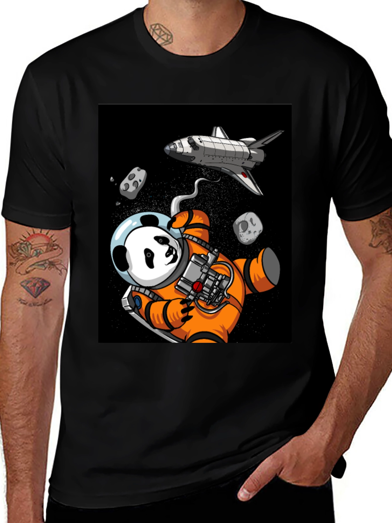 Space Panda Graphic Tee - Explore the Cosmos!
