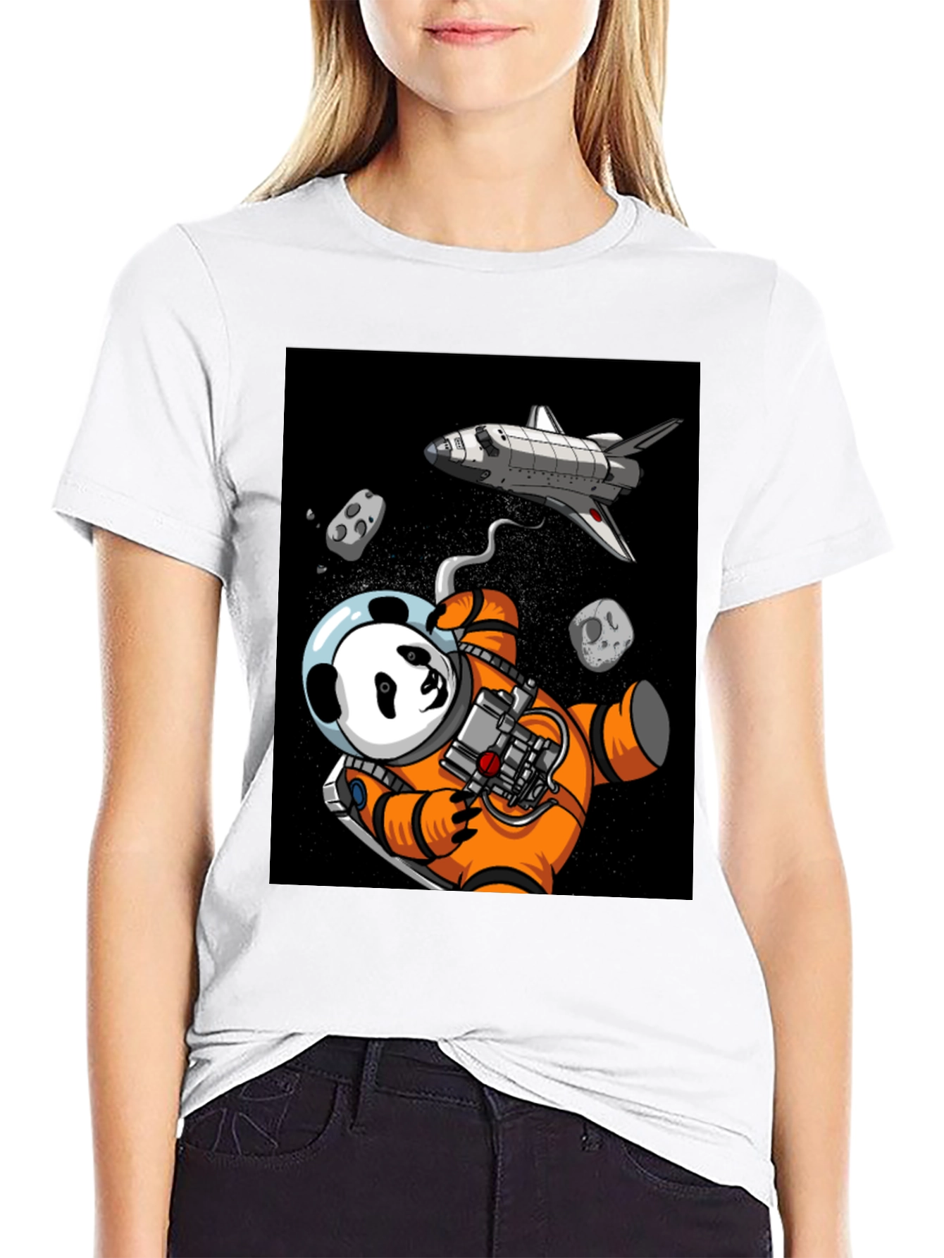 Space Panda Graphic Tee - Explore the Cosmos!