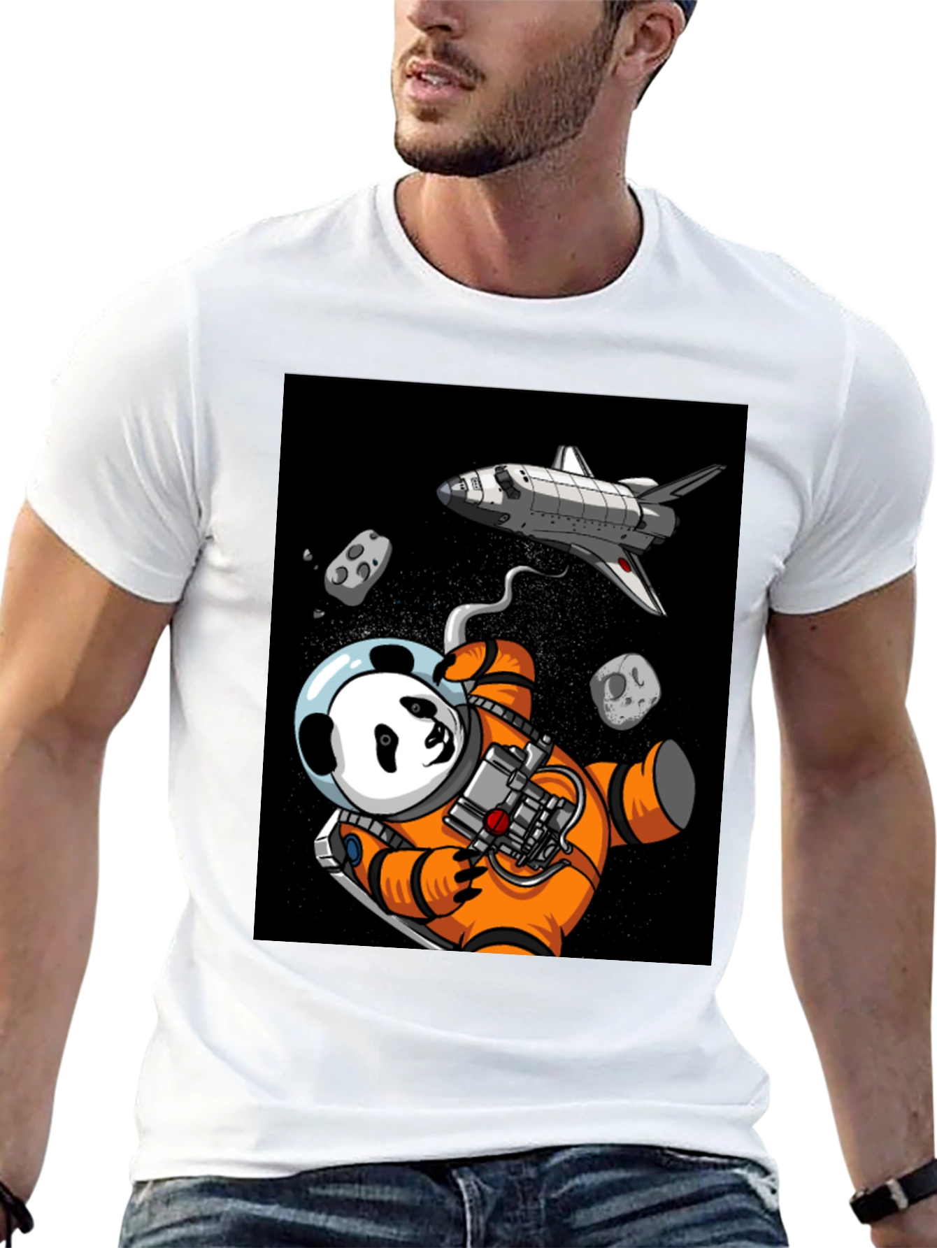 Space Panda Graphic Tee - Explore the Cosmos!