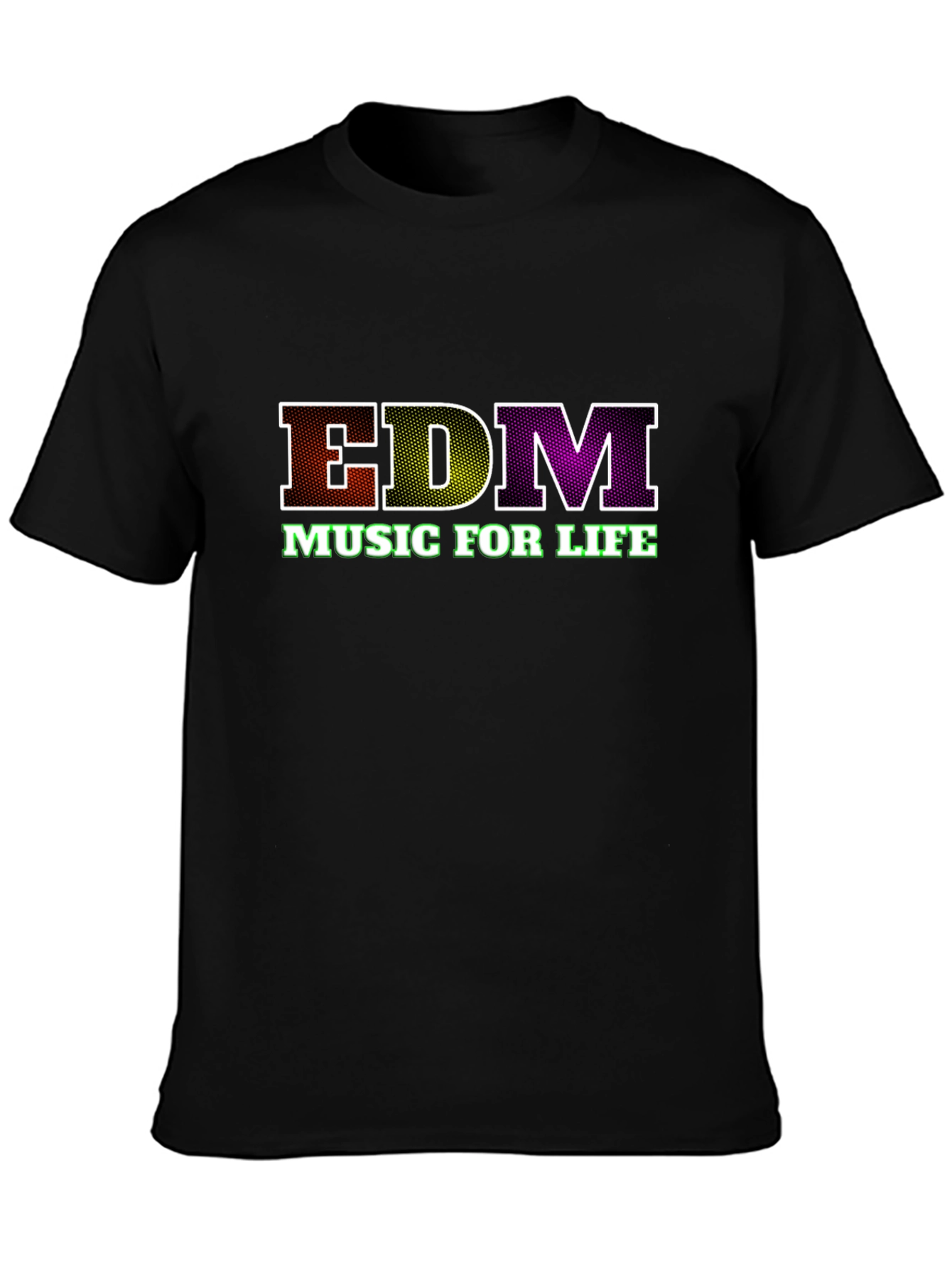 EDM Music for Life Black T-Shirt