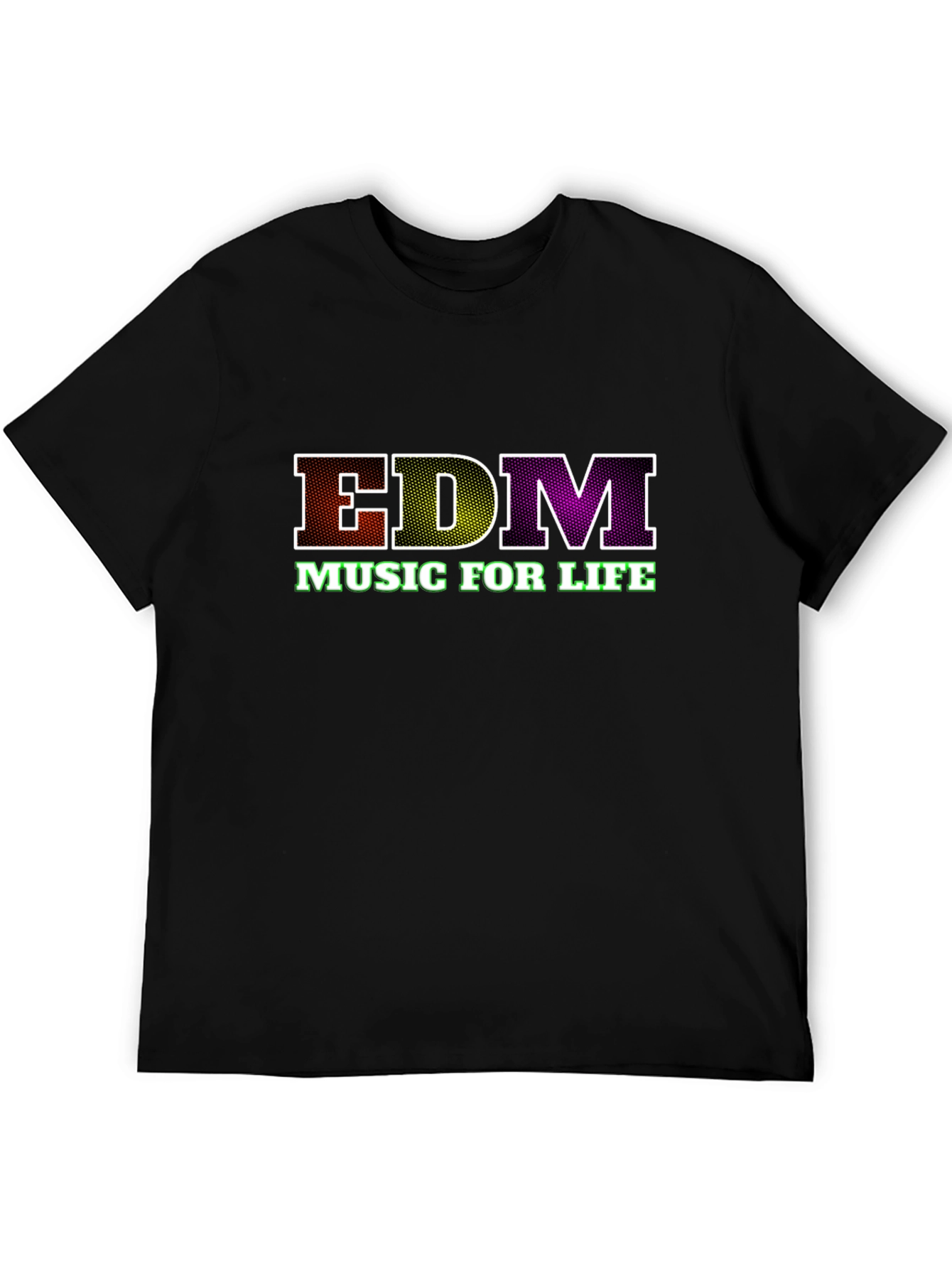 EDM Music for Life Black T-Shirt
