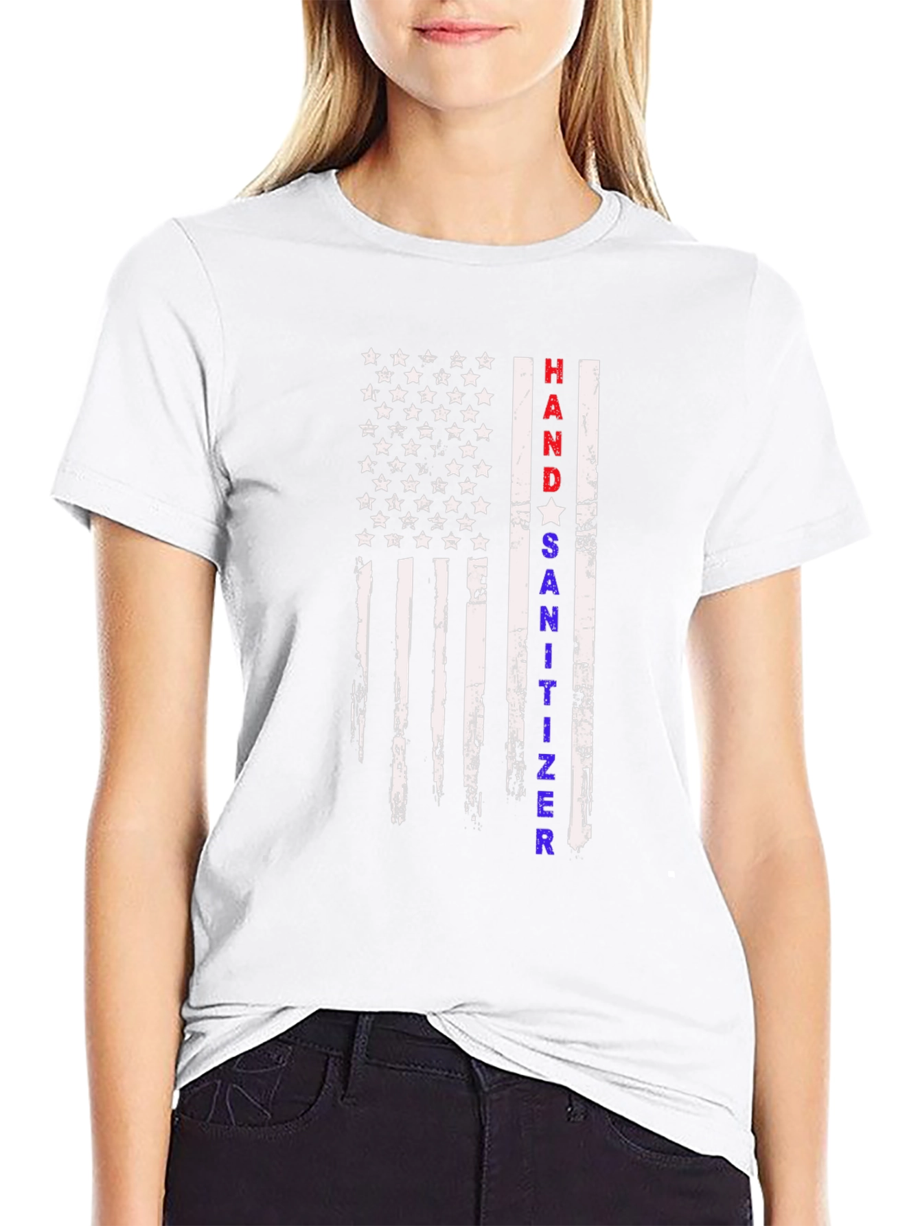 Hand Sanitizer USA Flag Patriotic T-Shirt