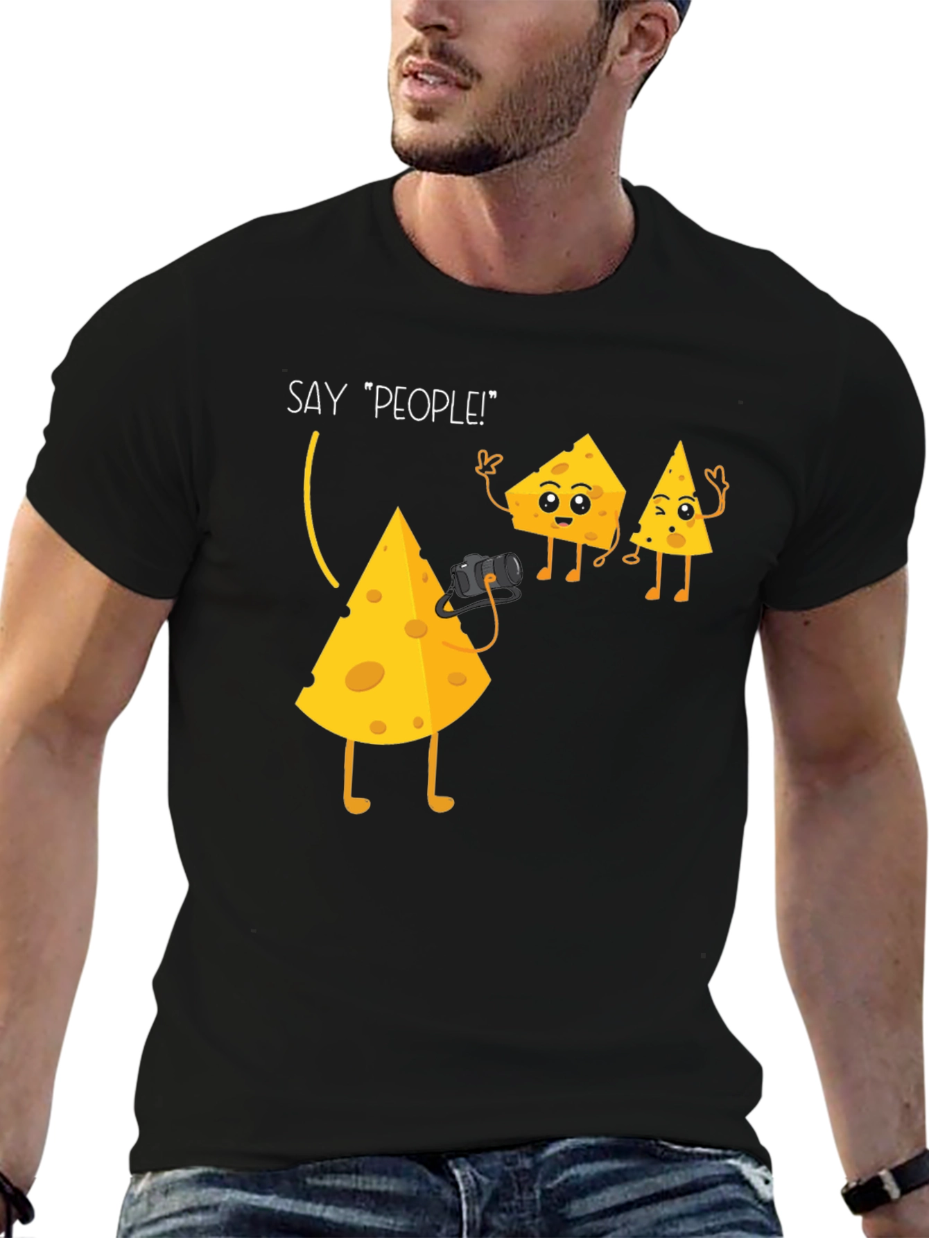 Cheese Say People Funny Graphic T-Shirt