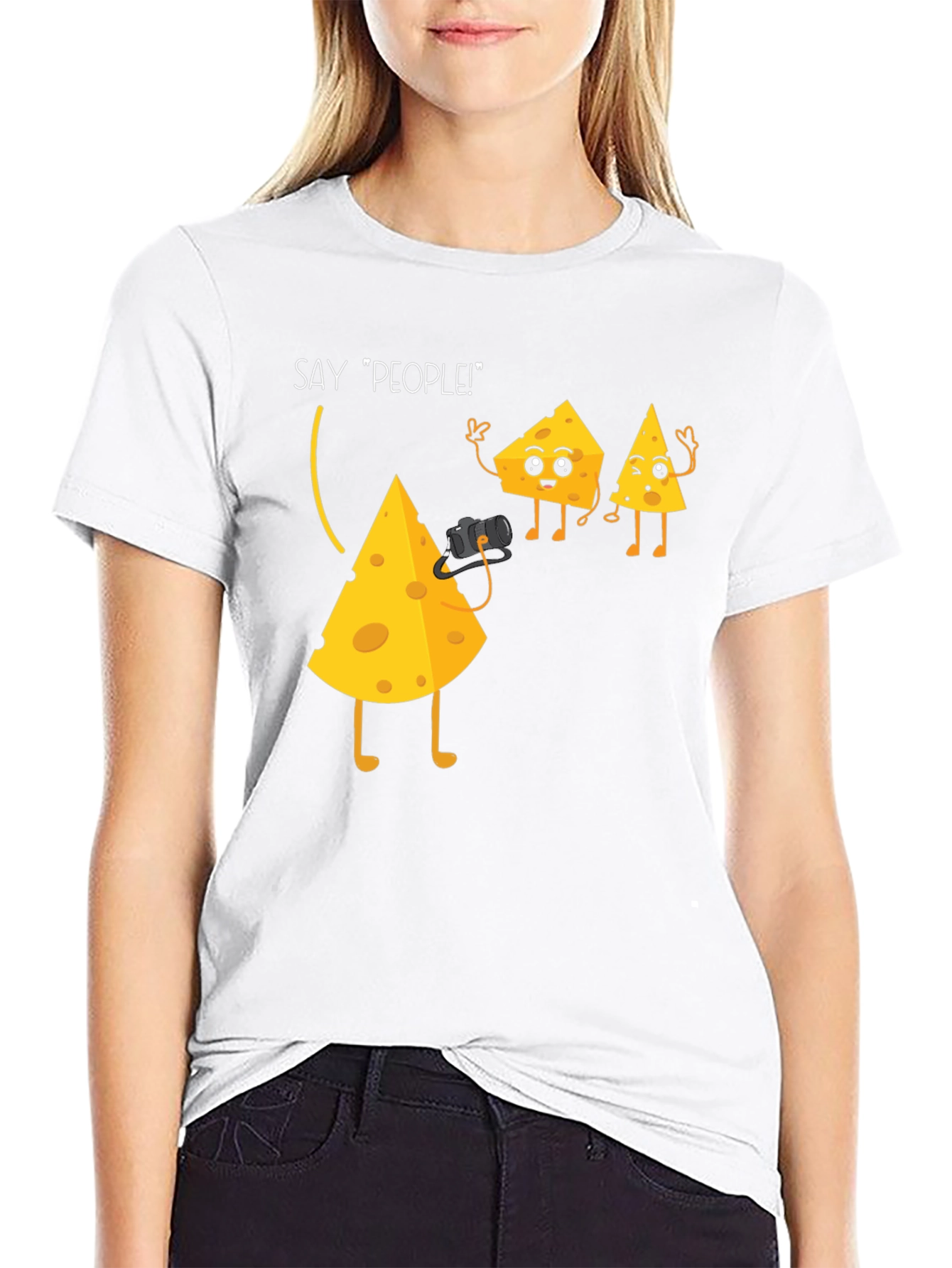 Cheese Say People Funny Graphic T-Shirt