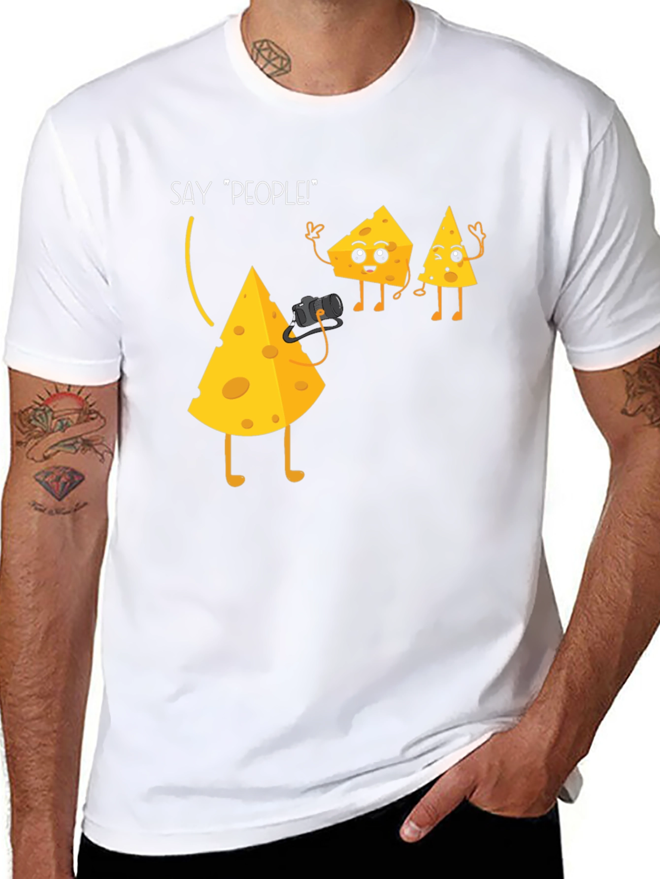 Cheese Say People Funny Graphic T-Shirt