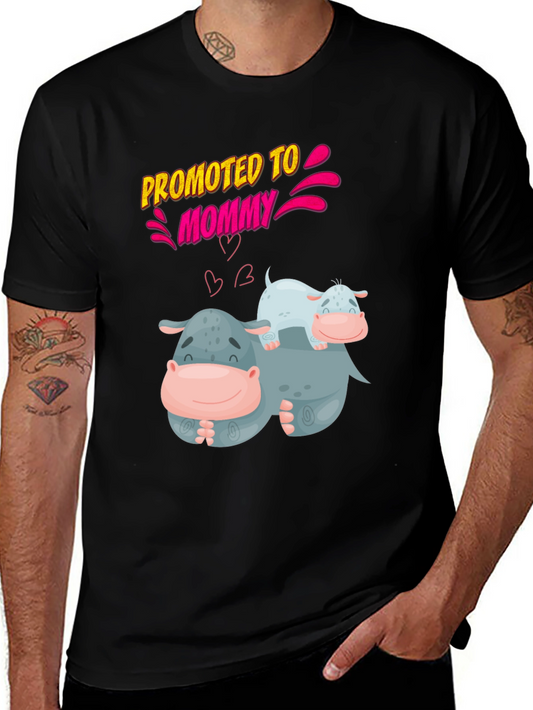 Promoted to Mommy Hippo T-Shirt