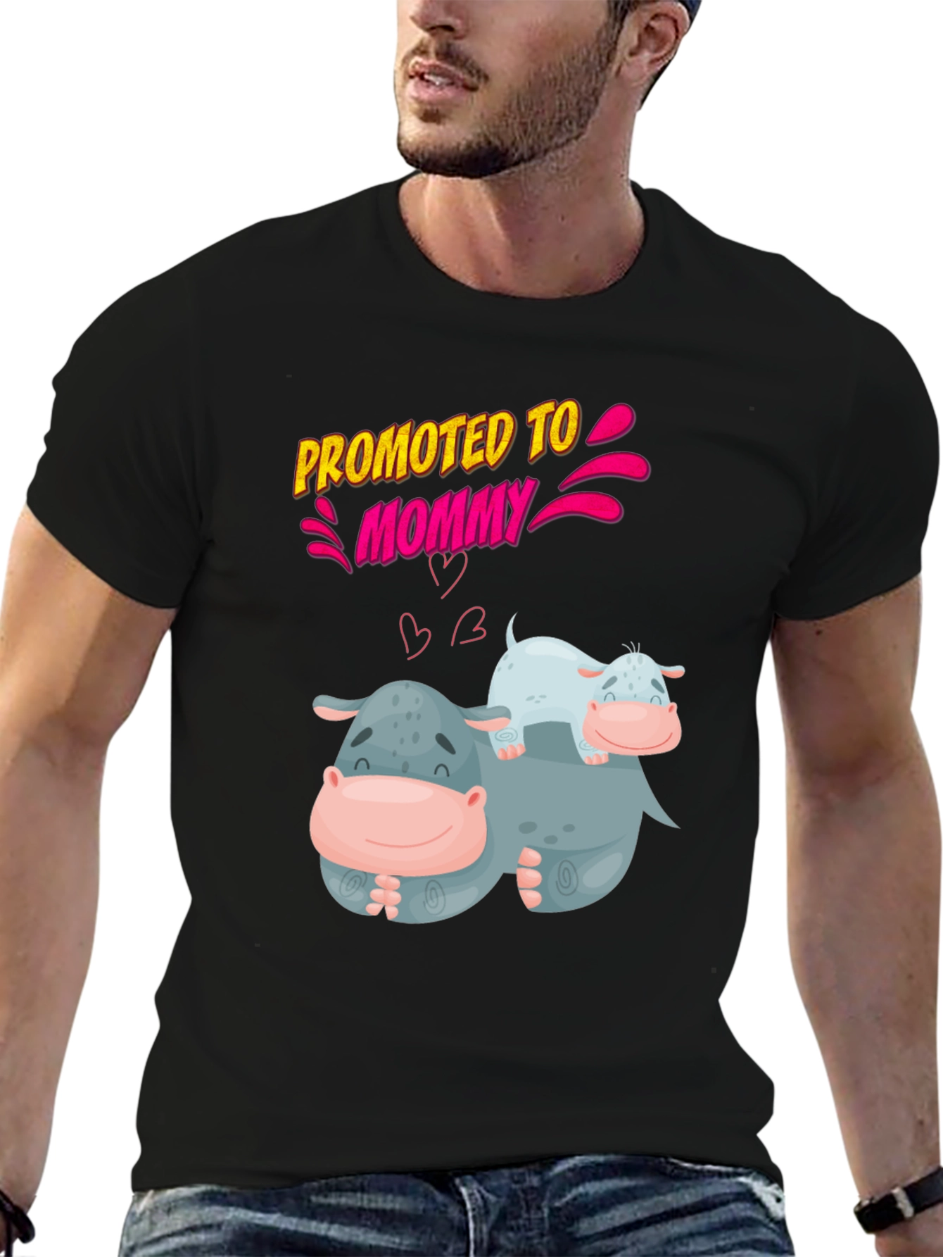 Promoted to Mommy Hippo T-Shirt