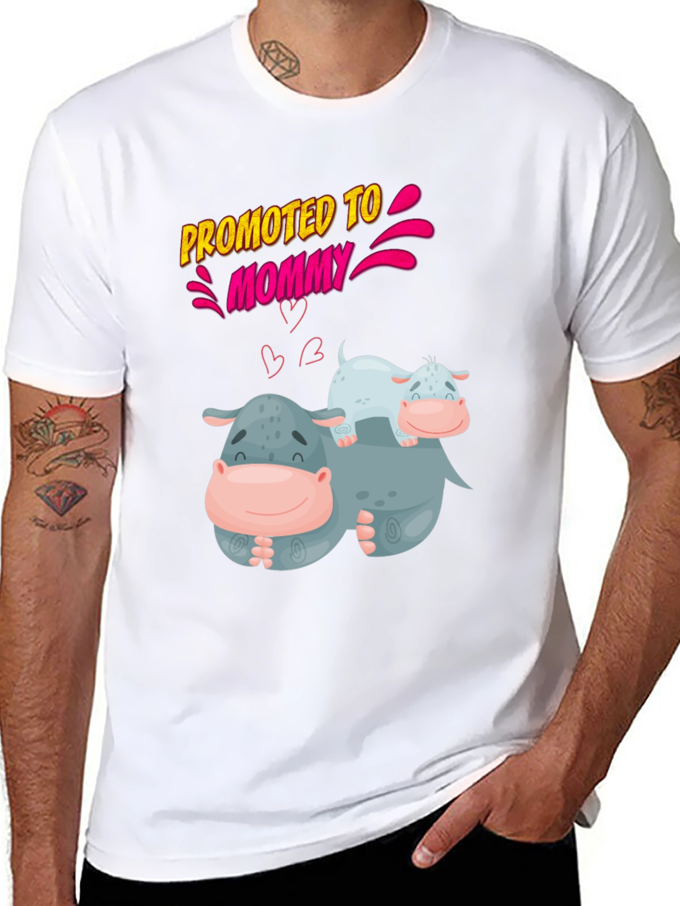 Promoted to Mommy Hippo T-Shirt