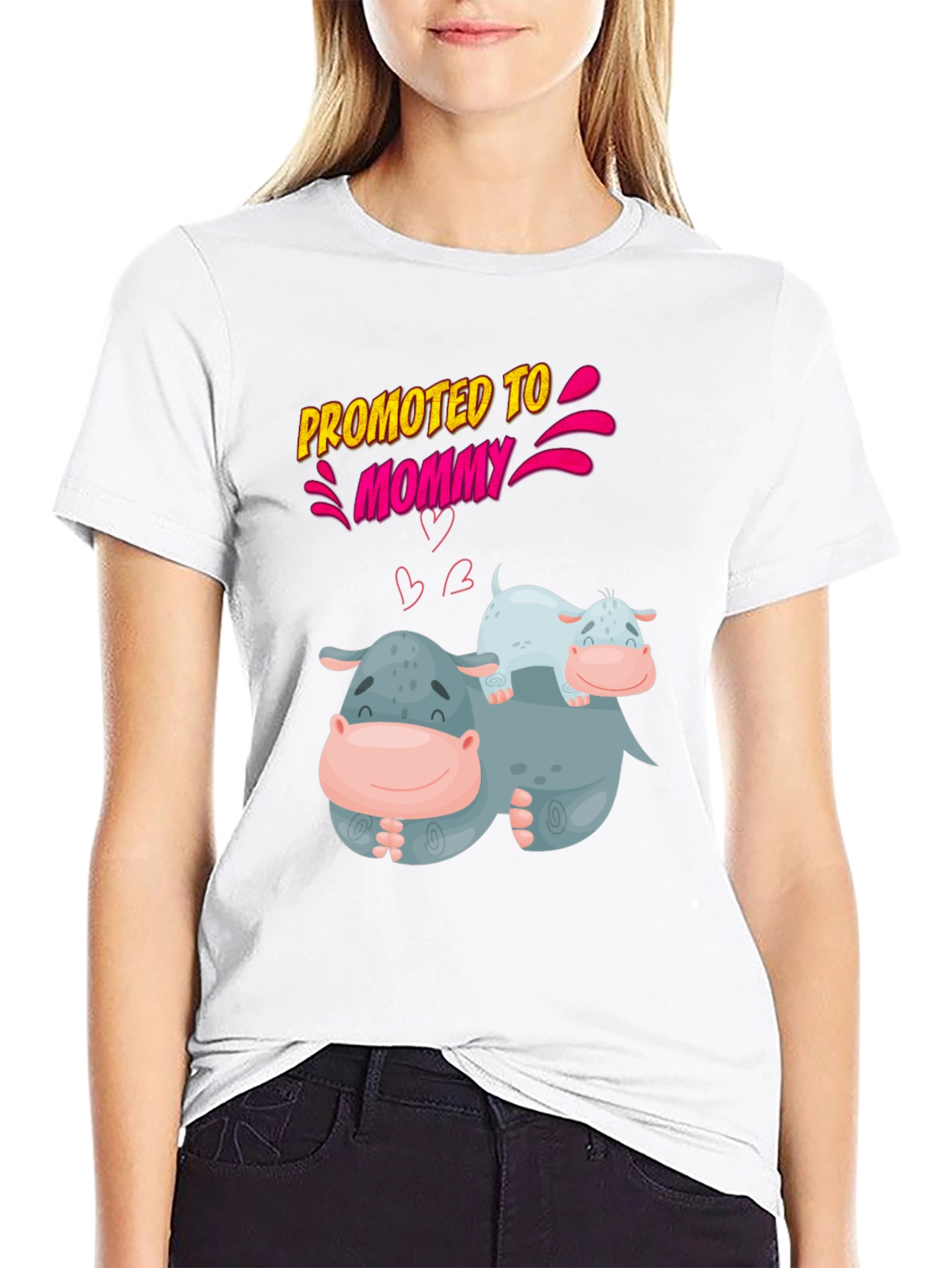 Promoted to Mommy Hippo T-Shirt