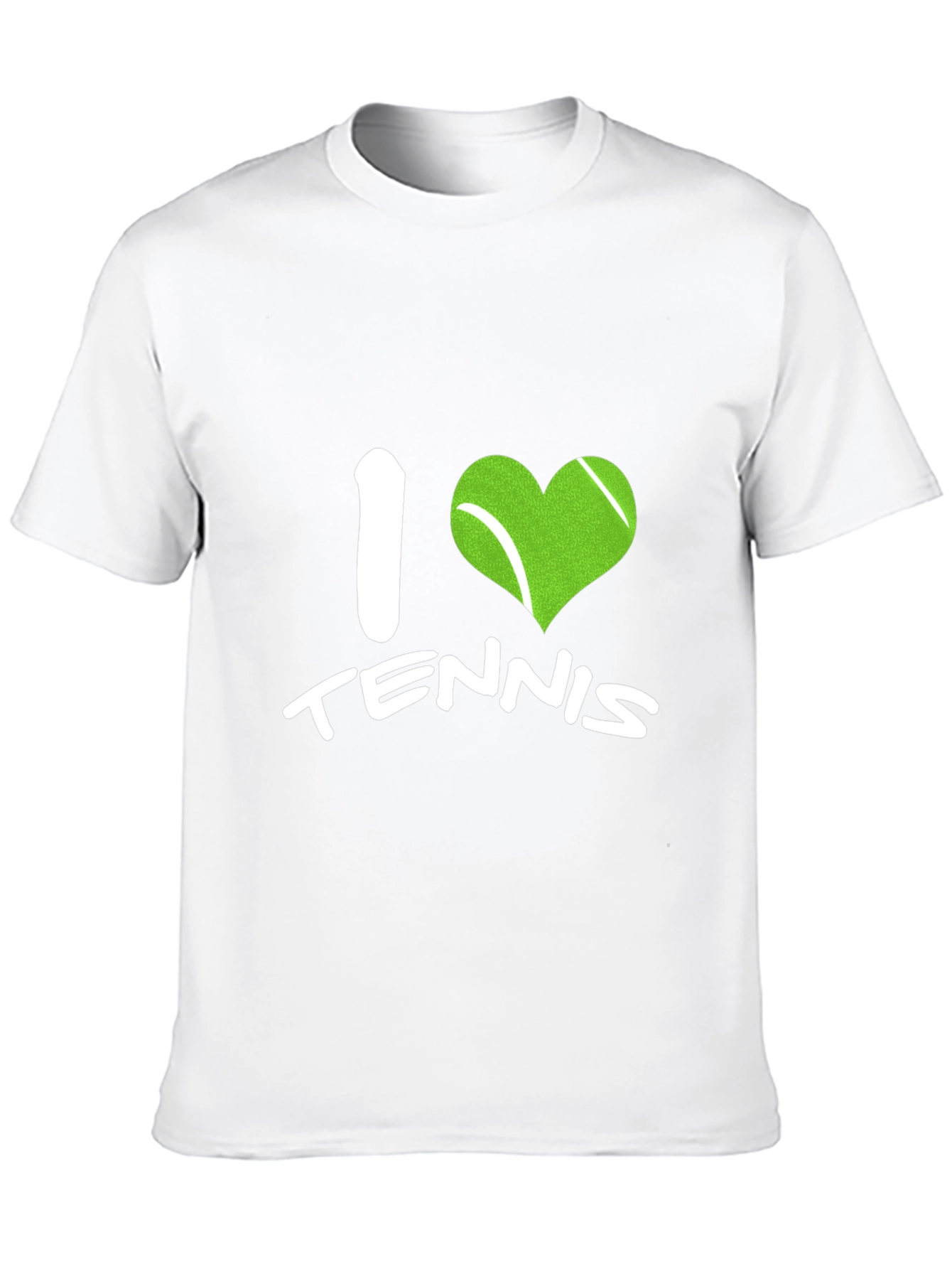 I Love Tennis Black T-Shirt
