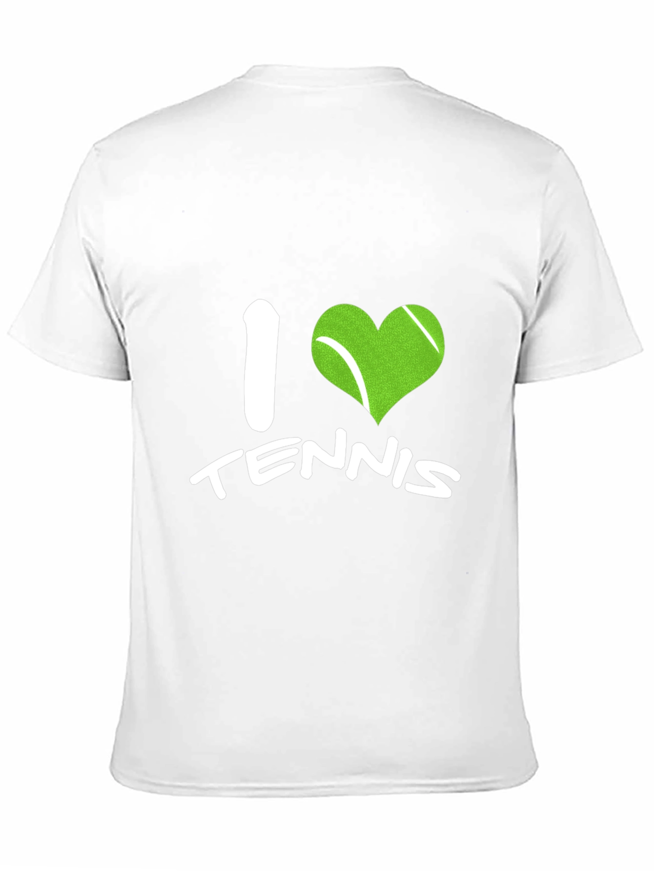 I Love Tennis Black T-Shirt