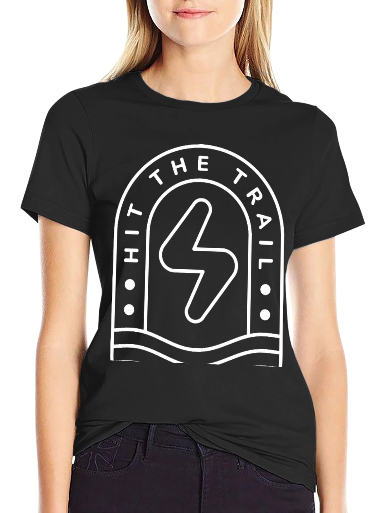 Hit The Trail T-Shirt - Black Adventure Tee