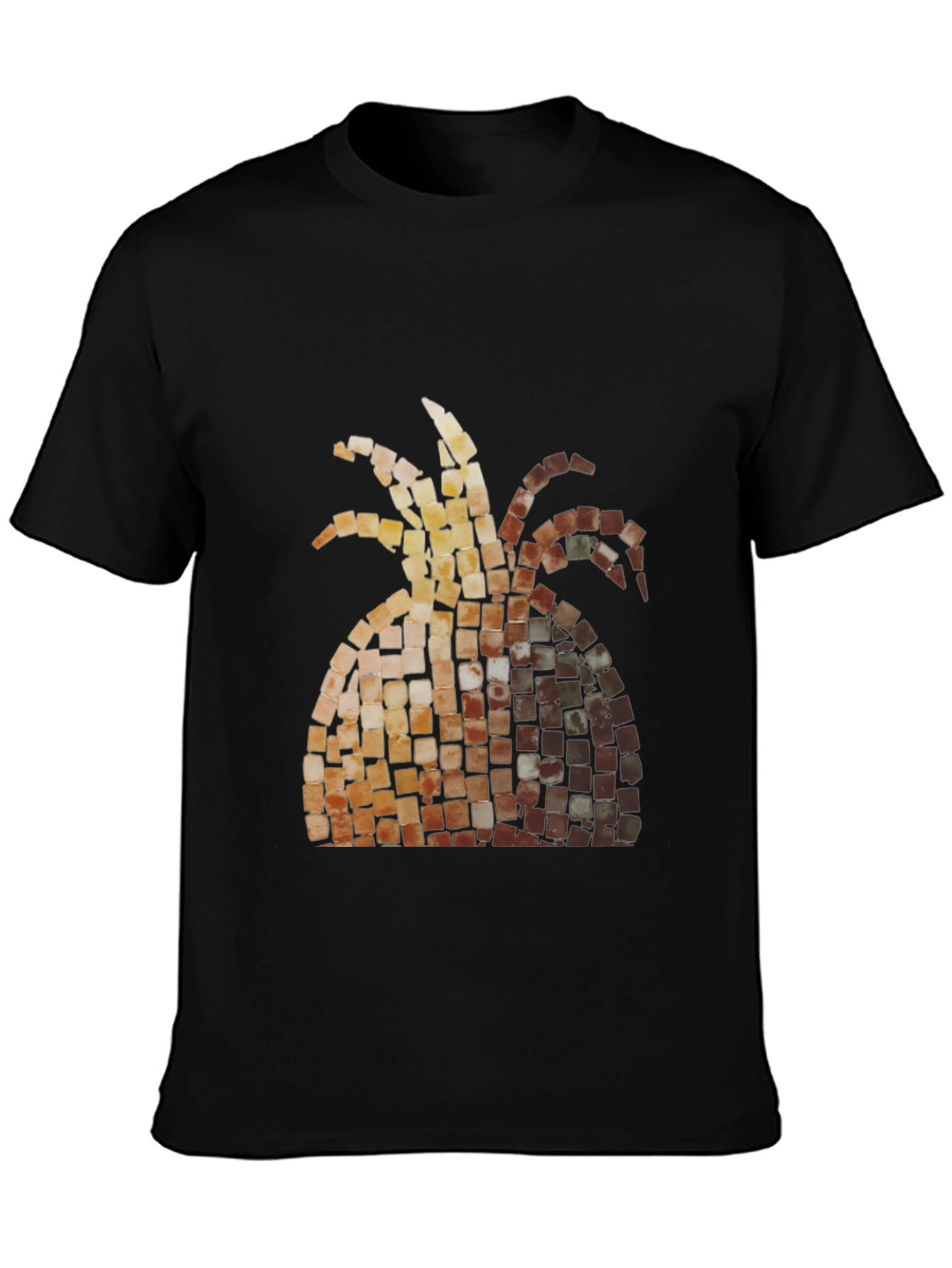 Mosaic Pineapple Graphic Tee - Black