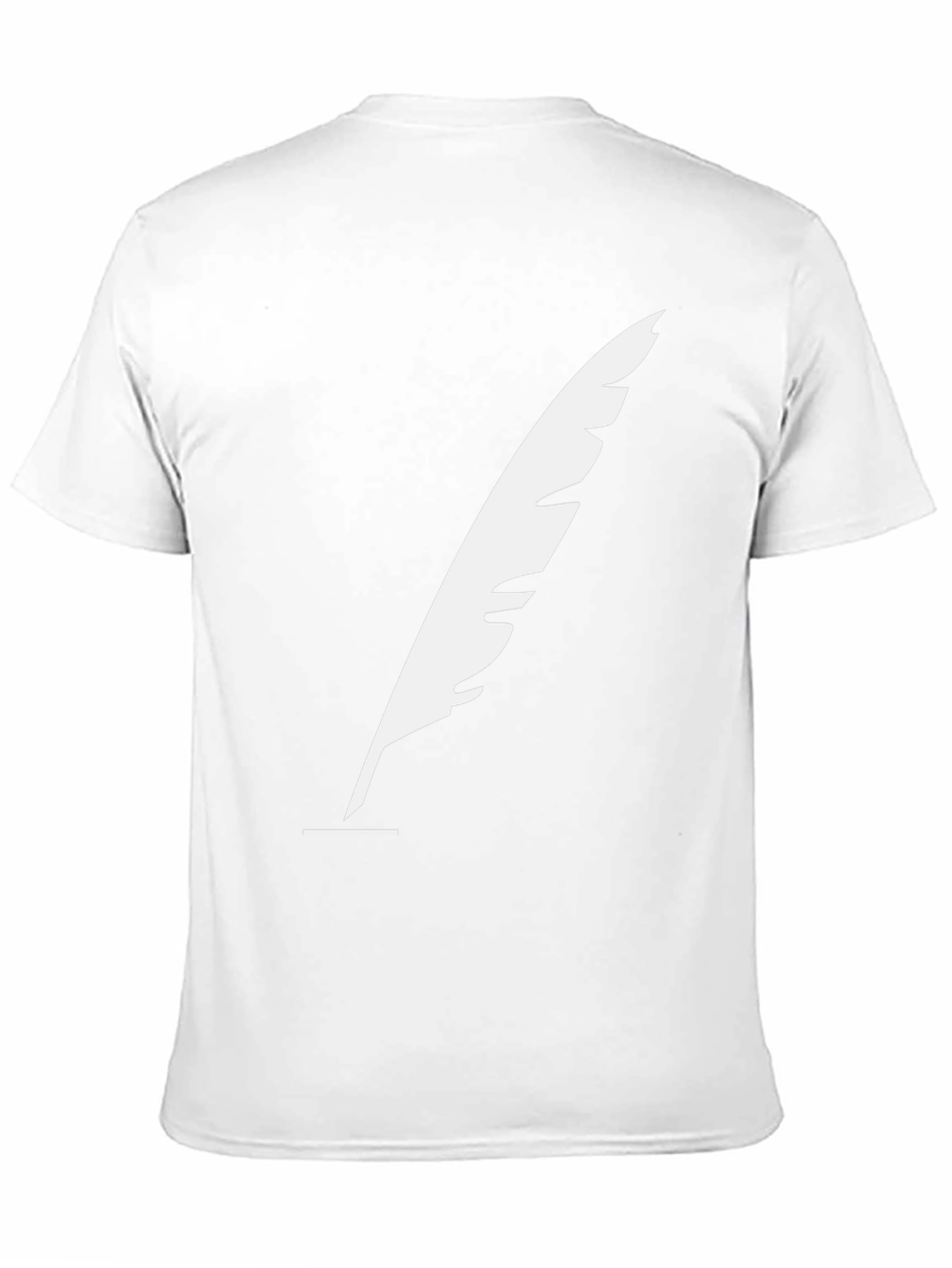 Feather Quill Graphic Tee - Black Cotton T-Shirt
