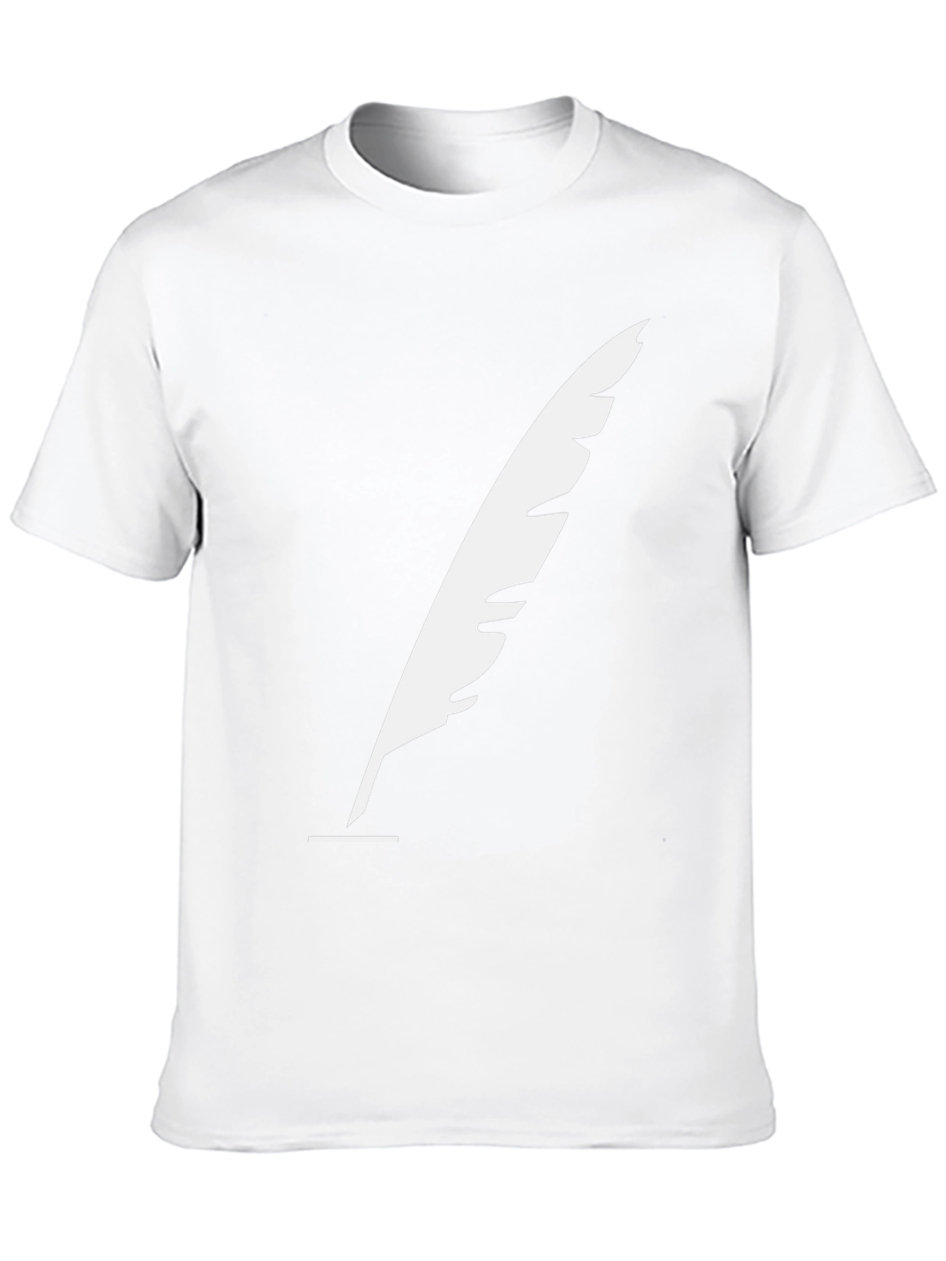 Feather Quill Graphic Tee - Black Cotton T-Shirt