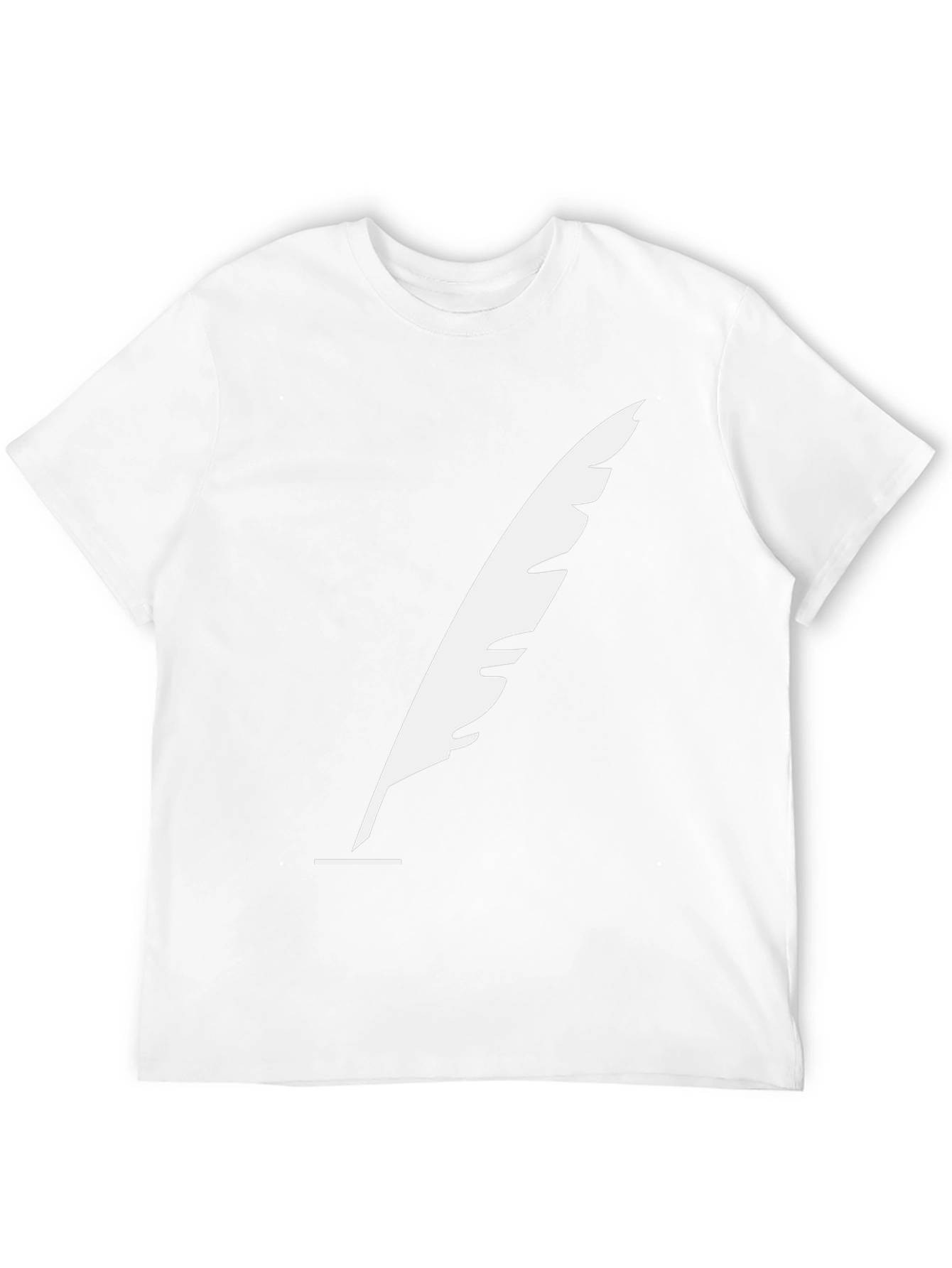 Feather Quill Graphic Tee - Black Cotton T-Shirt