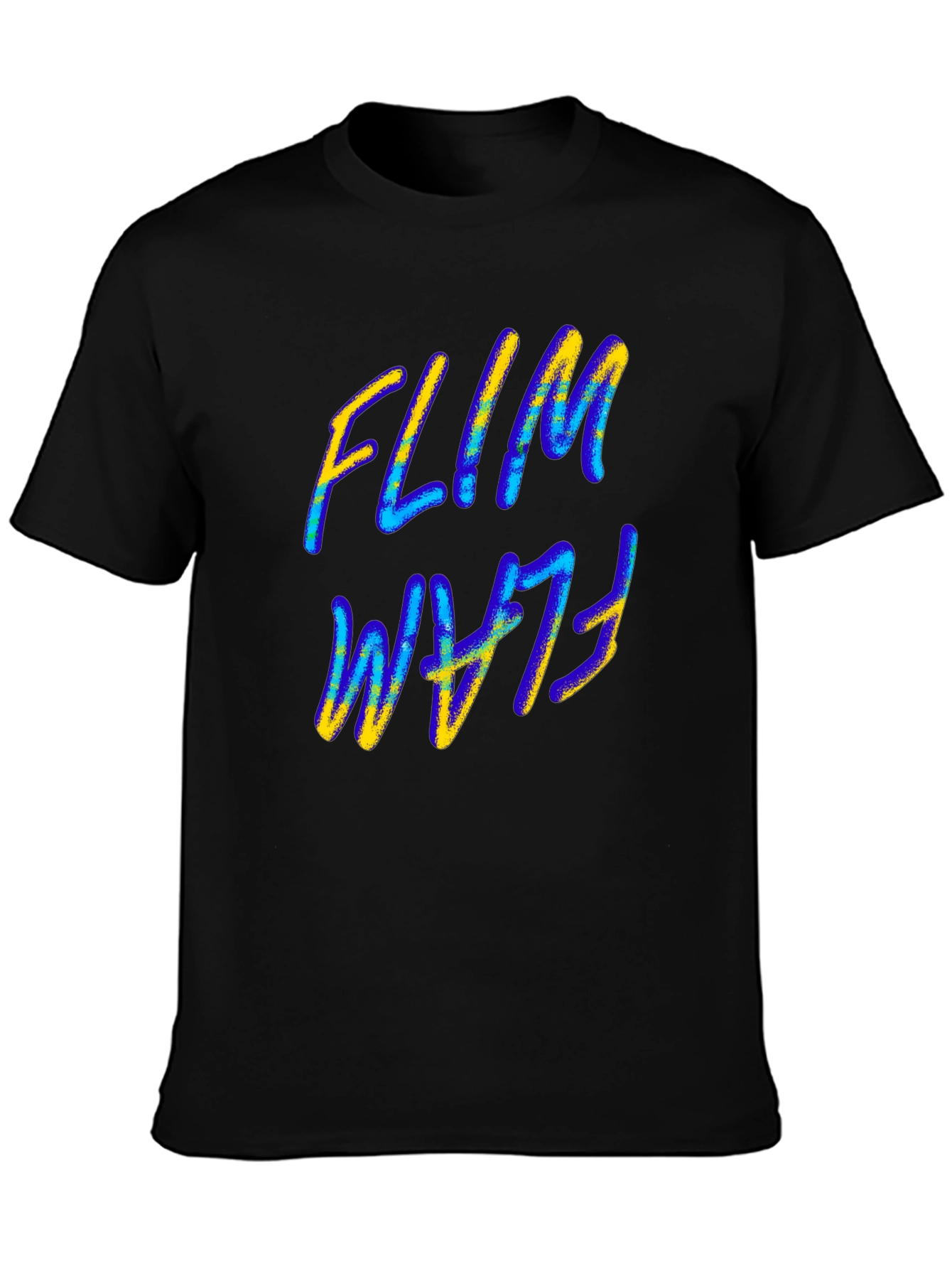 Flim Flam T-Shirt - Black Abstract Design