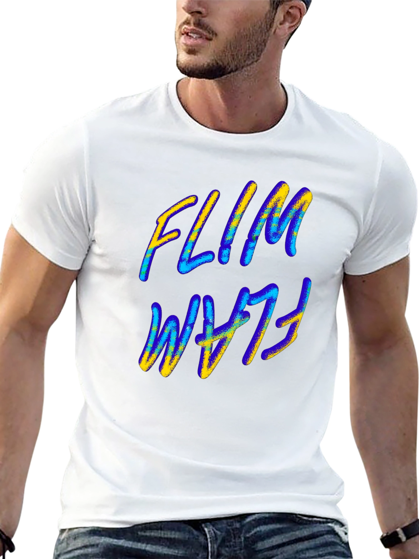 Flim Flam T-Shirt - Black Abstract Design