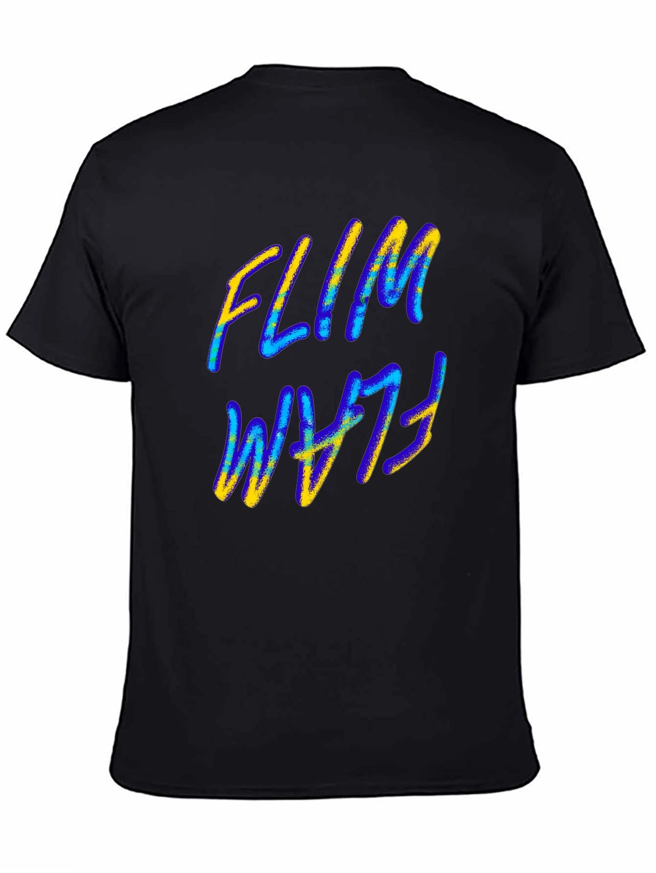 Flim Flam T-Shirt - Black Abstract Design