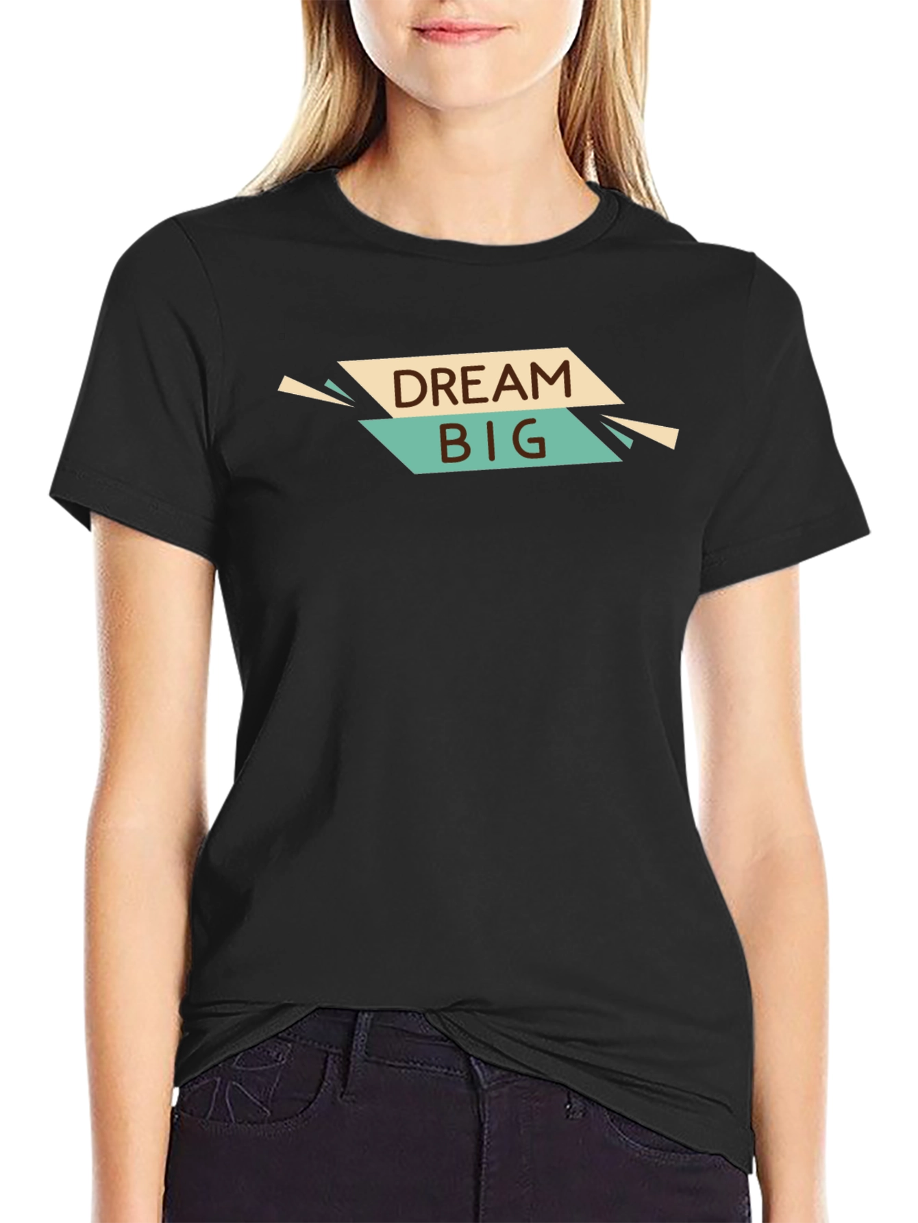 Dream Big Graphic Tee - Stylish Black T-Shirt