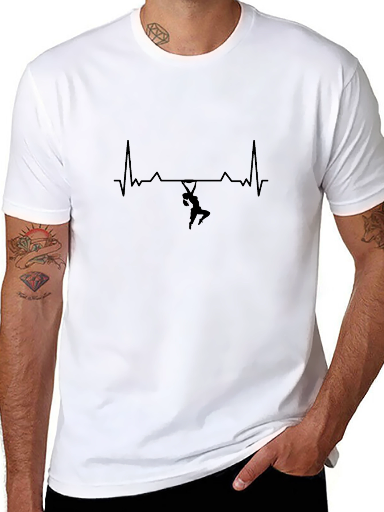 Heartbeat Climbing T-Shirt - Black