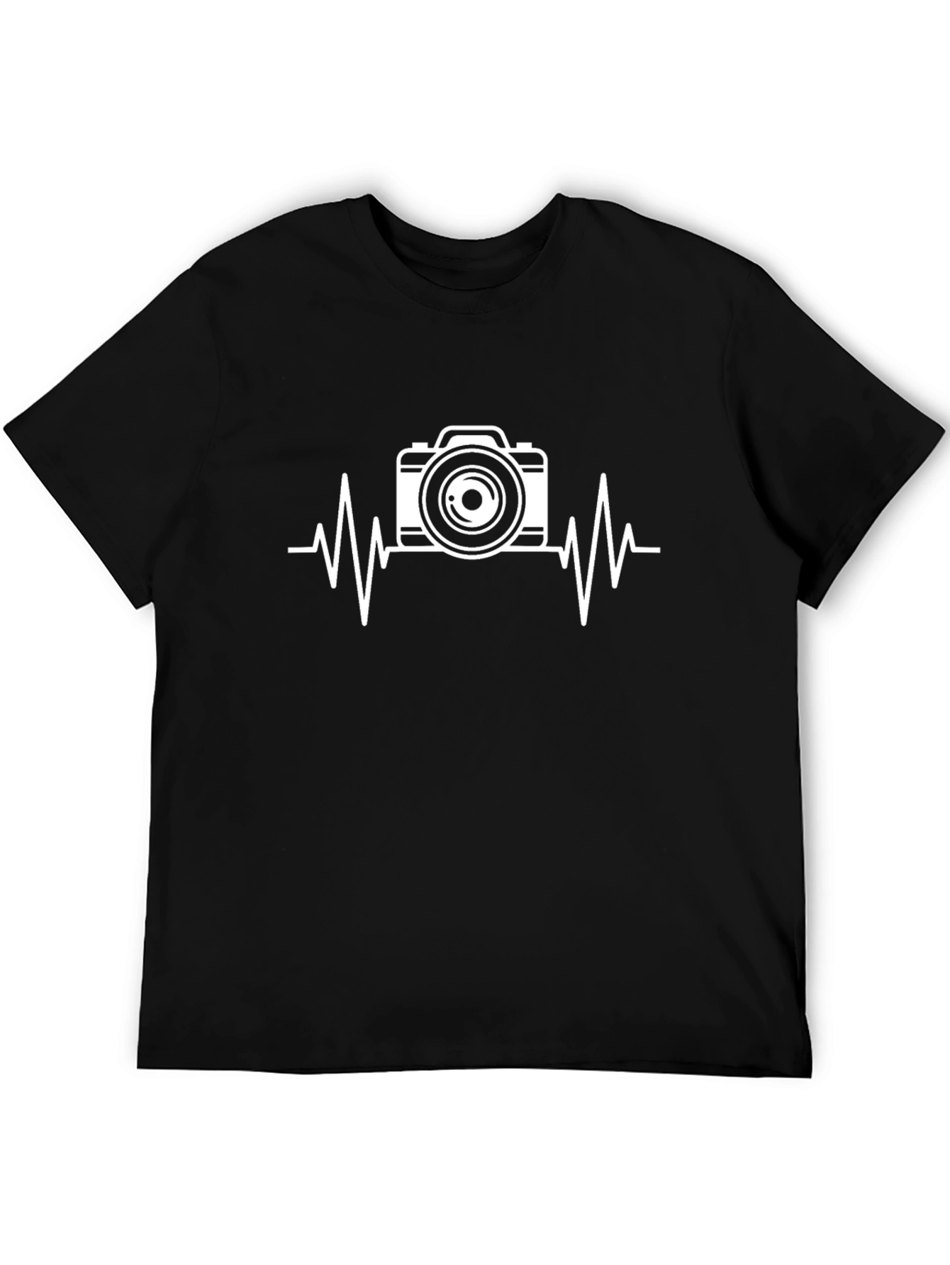 Photographers Heartbeat T-Shirt - Black