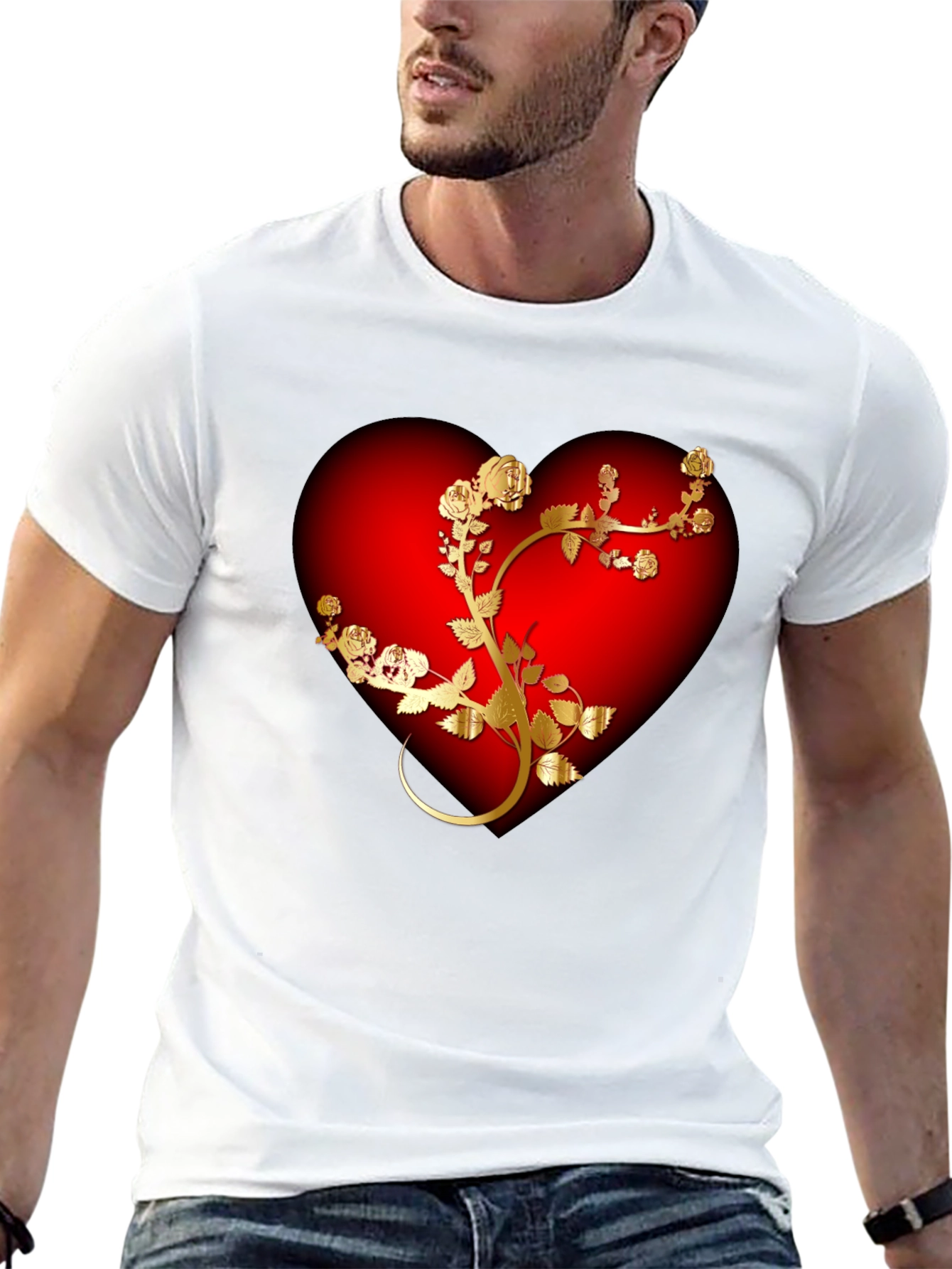 Floral Heart Graphic Tee