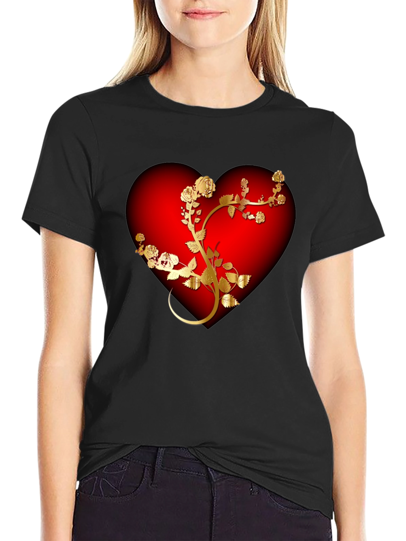 Floral Heart Graphic Tee