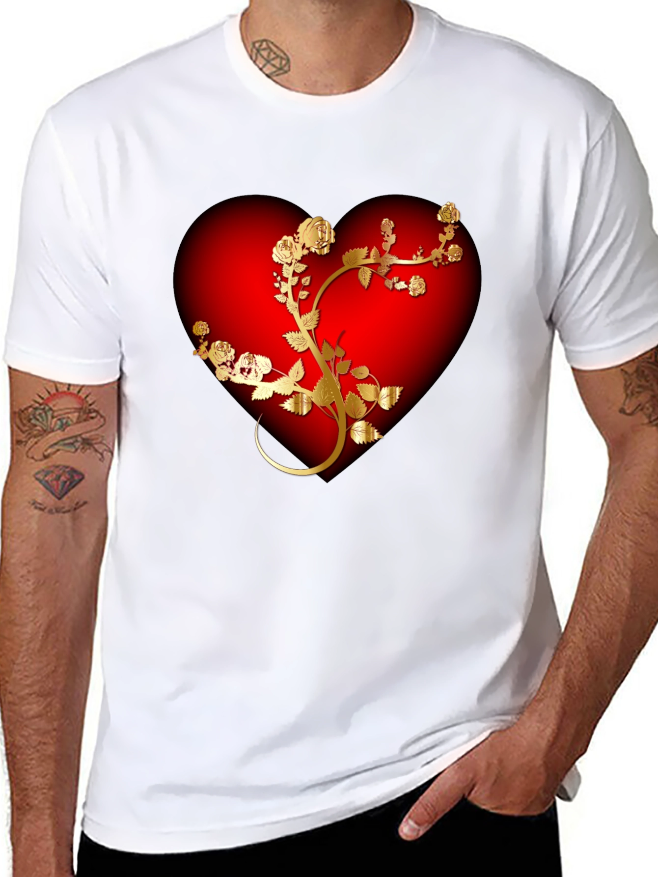 Floral Heart Graphic Tee