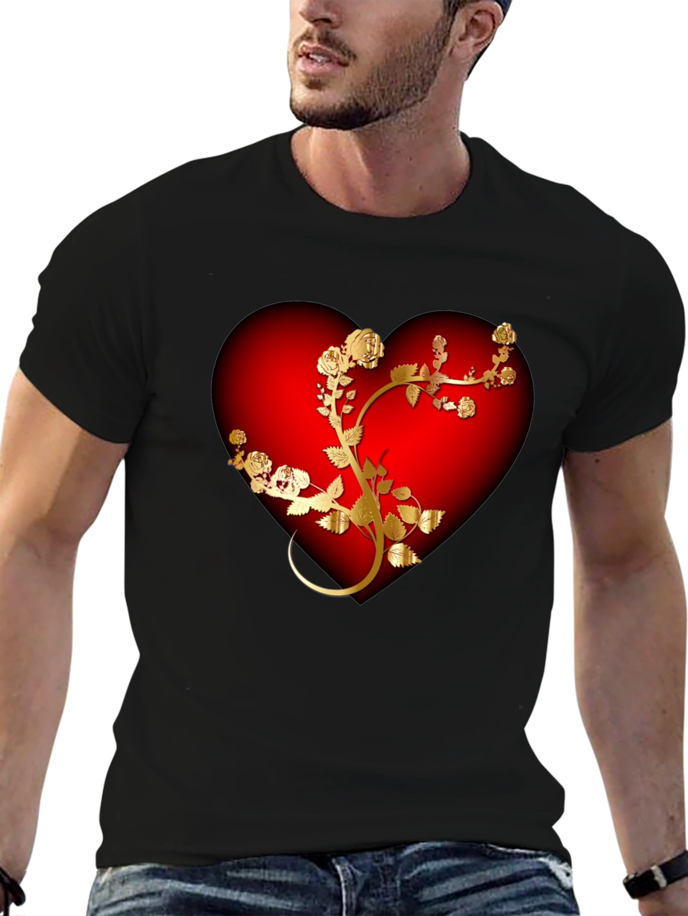 Floral Heart Graphic Tee