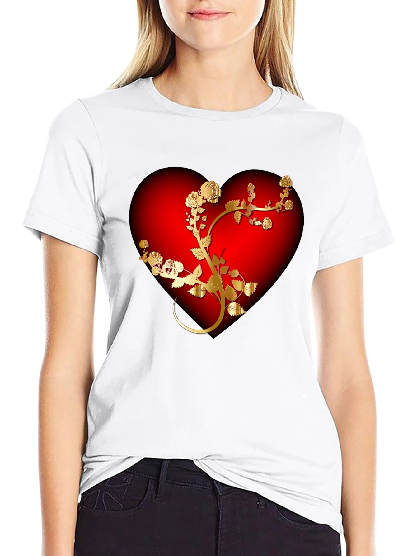 Floral Heart Graphic Tee