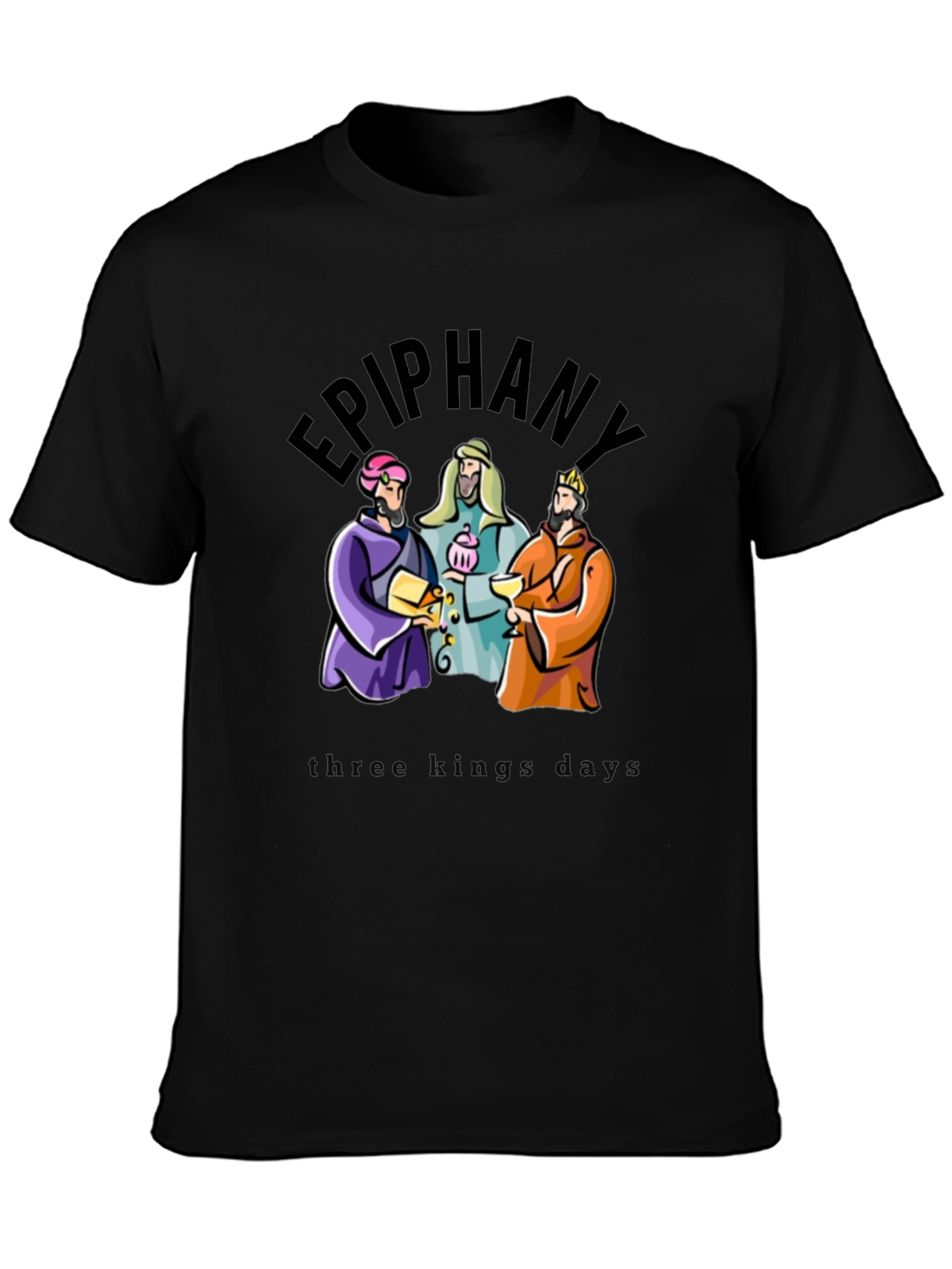 Epiphany Three Kings Black T-Shirt