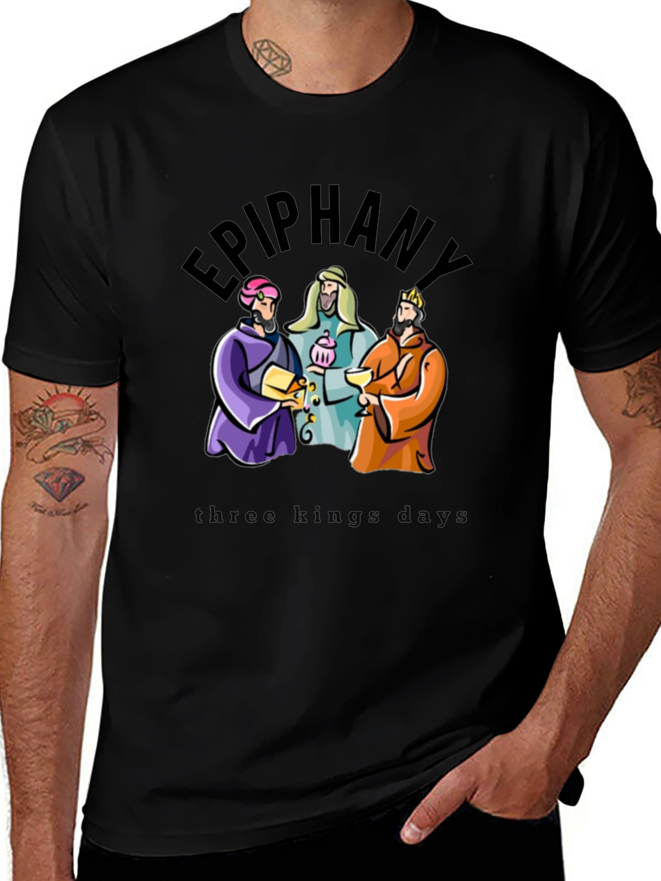 Epiphany Three Kings Black T-Shirt