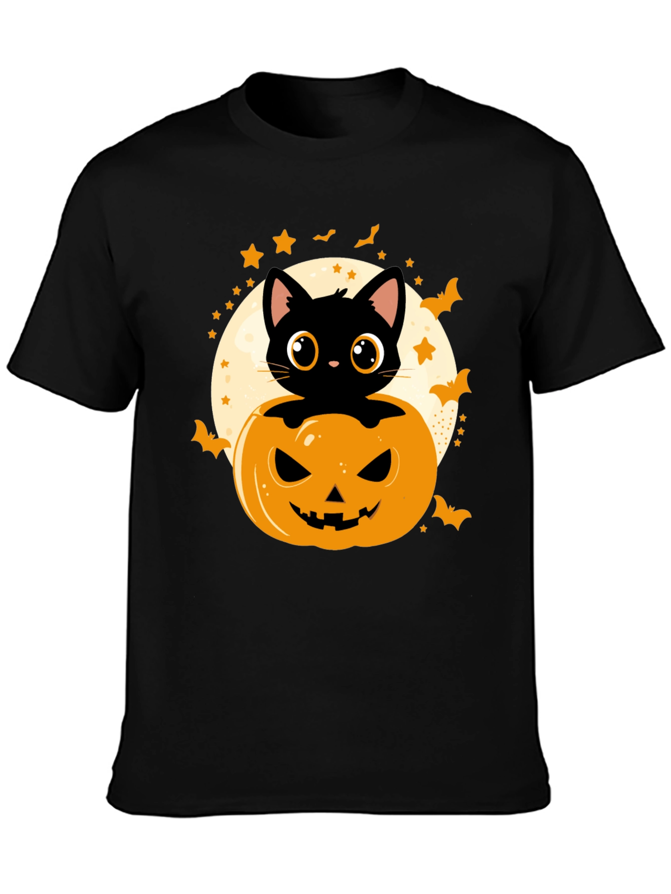 Halloween Cat Pumpkin T-Shirt