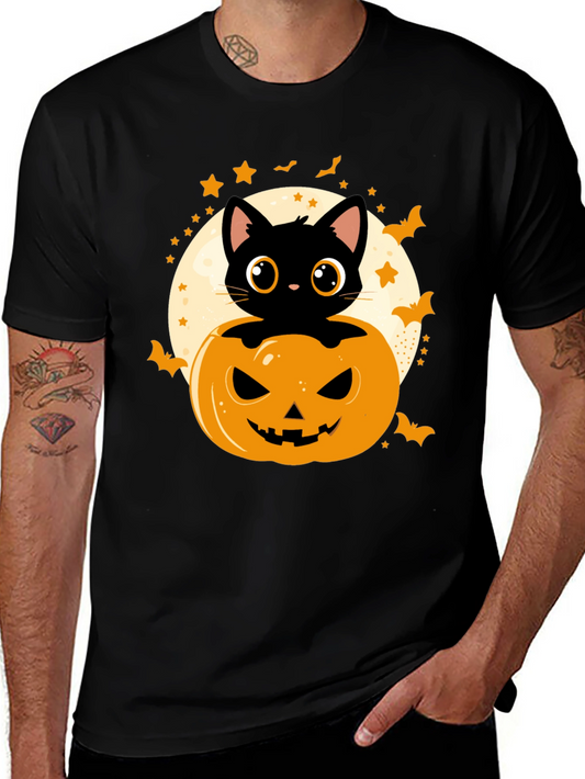 Halloween Cat Pumpkin T-Shirt