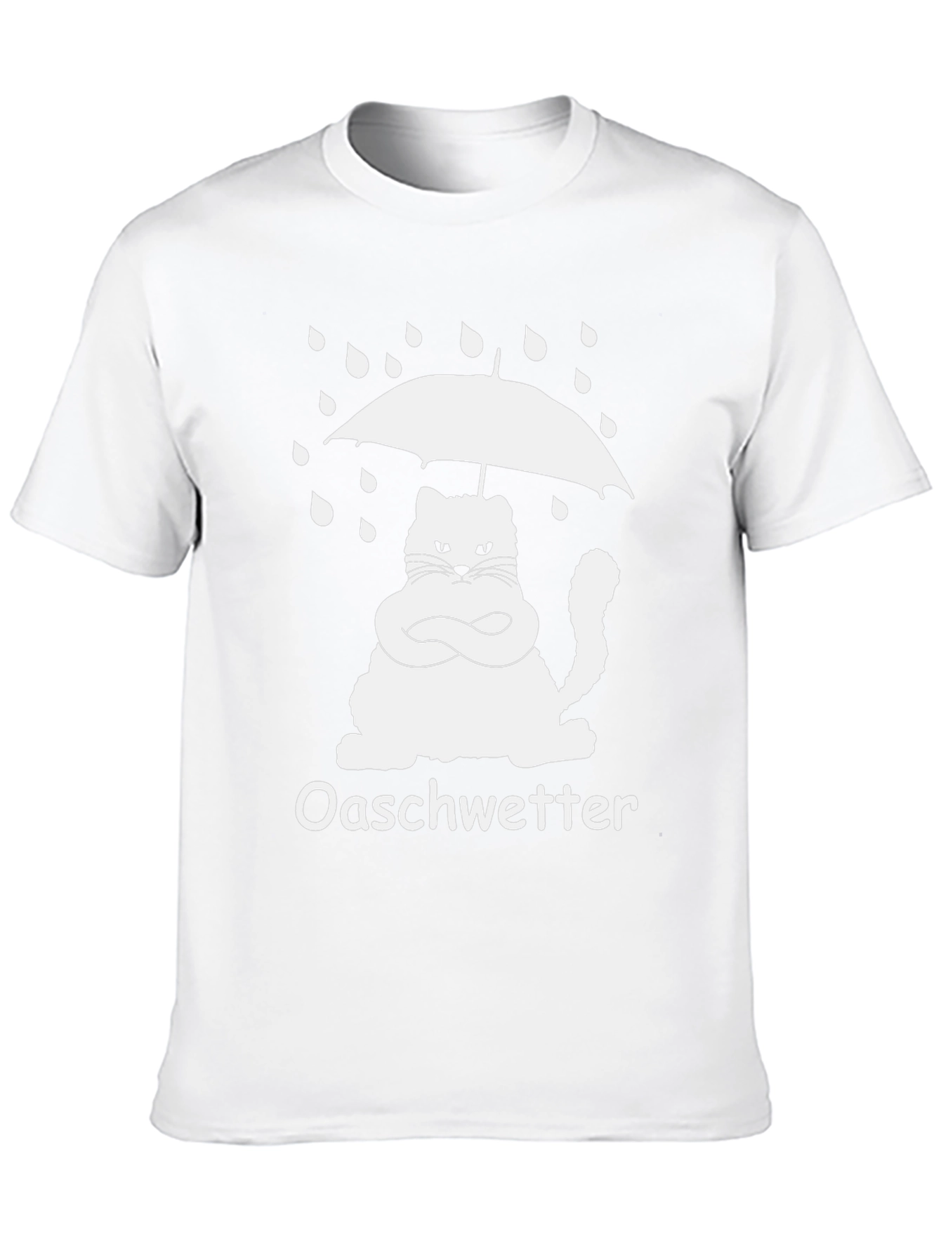 Oaschwetter Grumpy Cat Umbrella Black T-Shirt