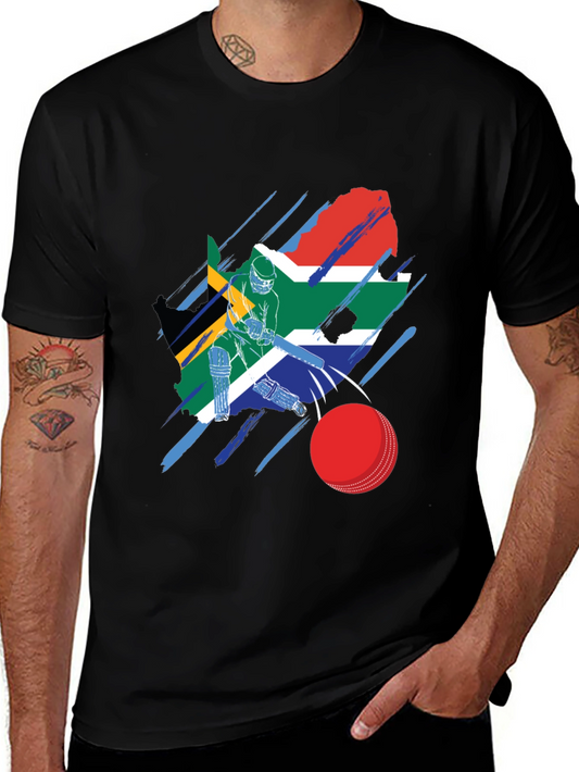 South Africa Cricket Flag Graphic Tee