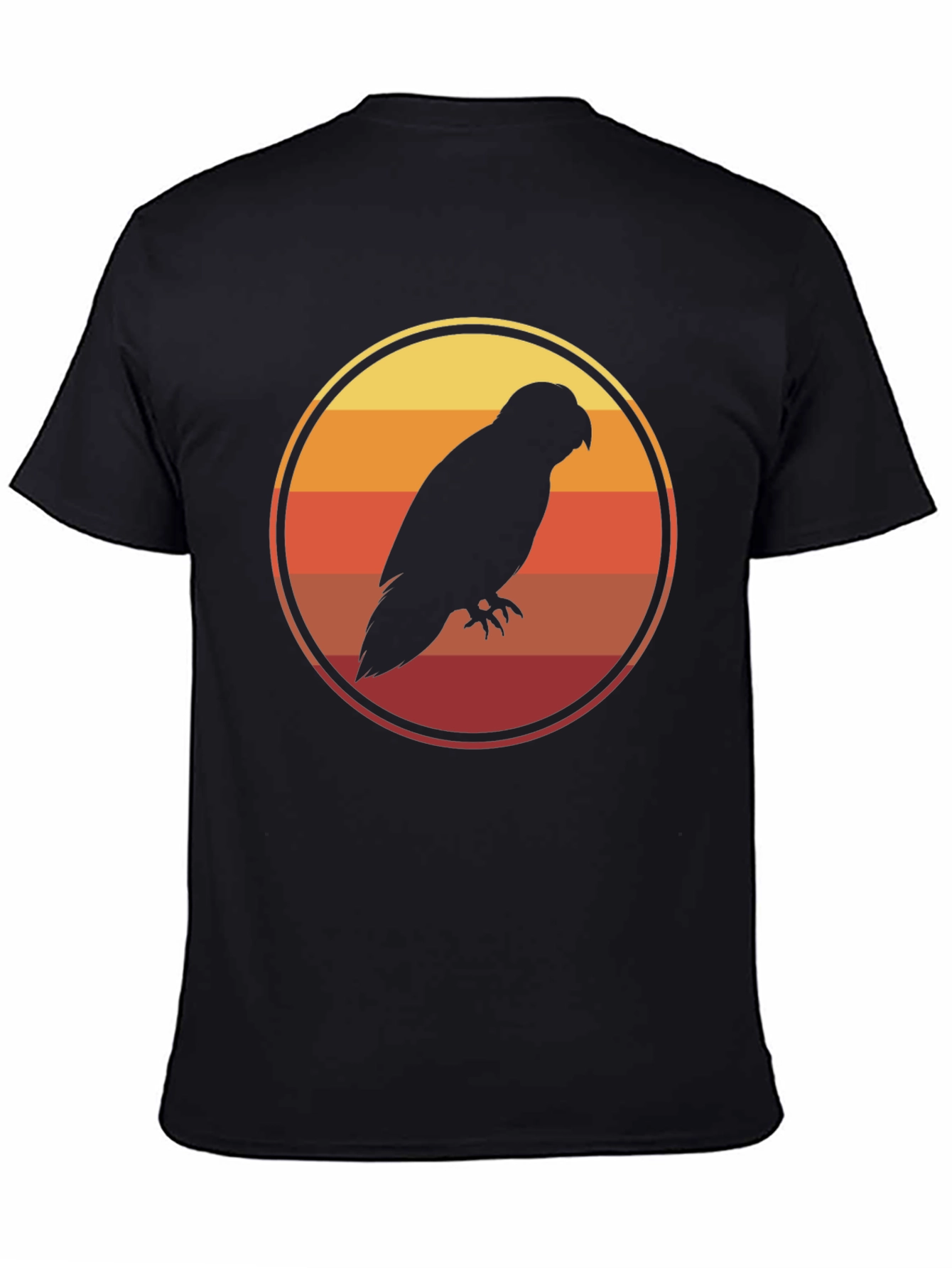 Sunset Parrot T-Shirt - Retro Bird Graphic Tee