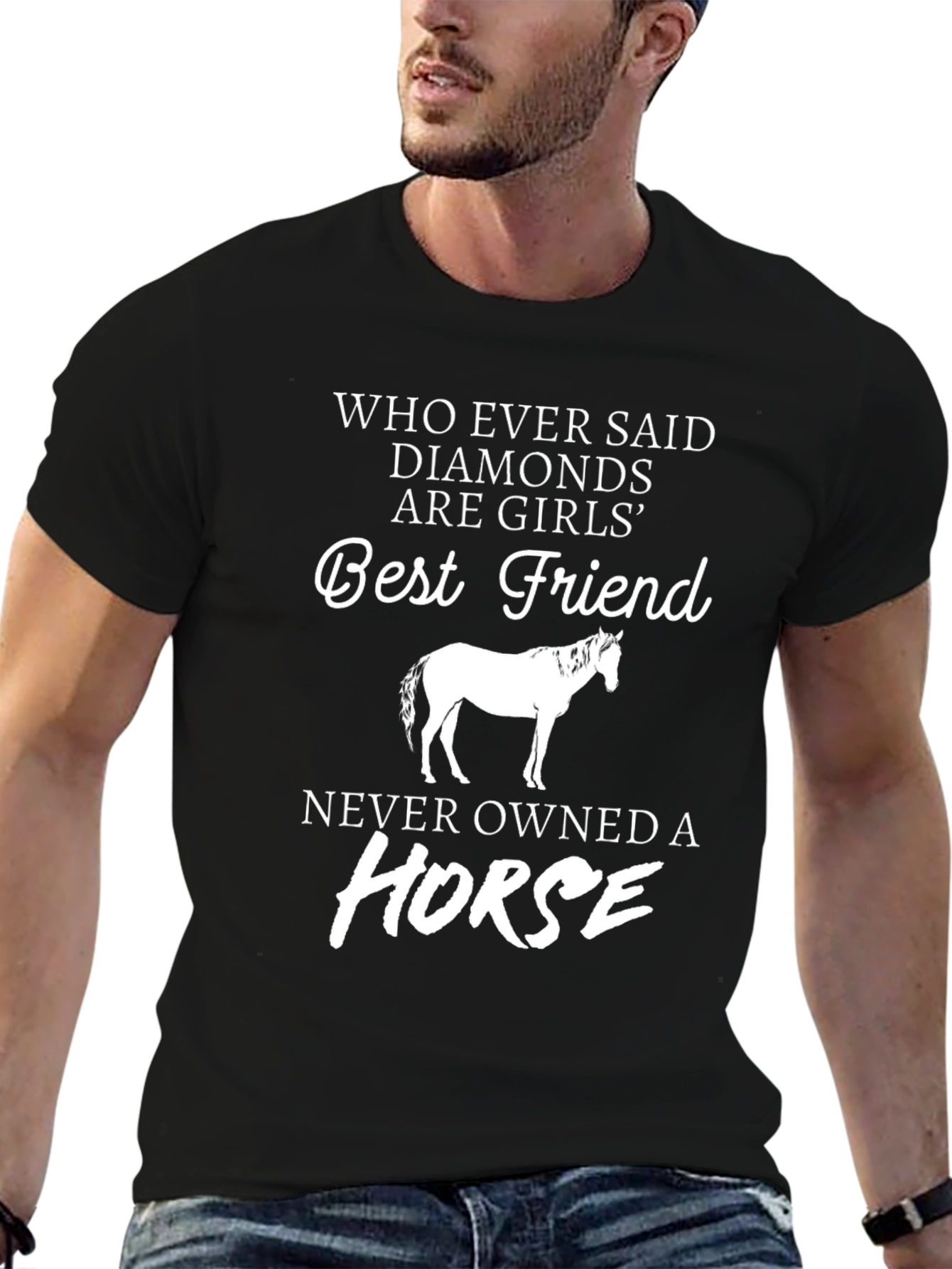 Horse Best Friend Novelty Graphic Tee