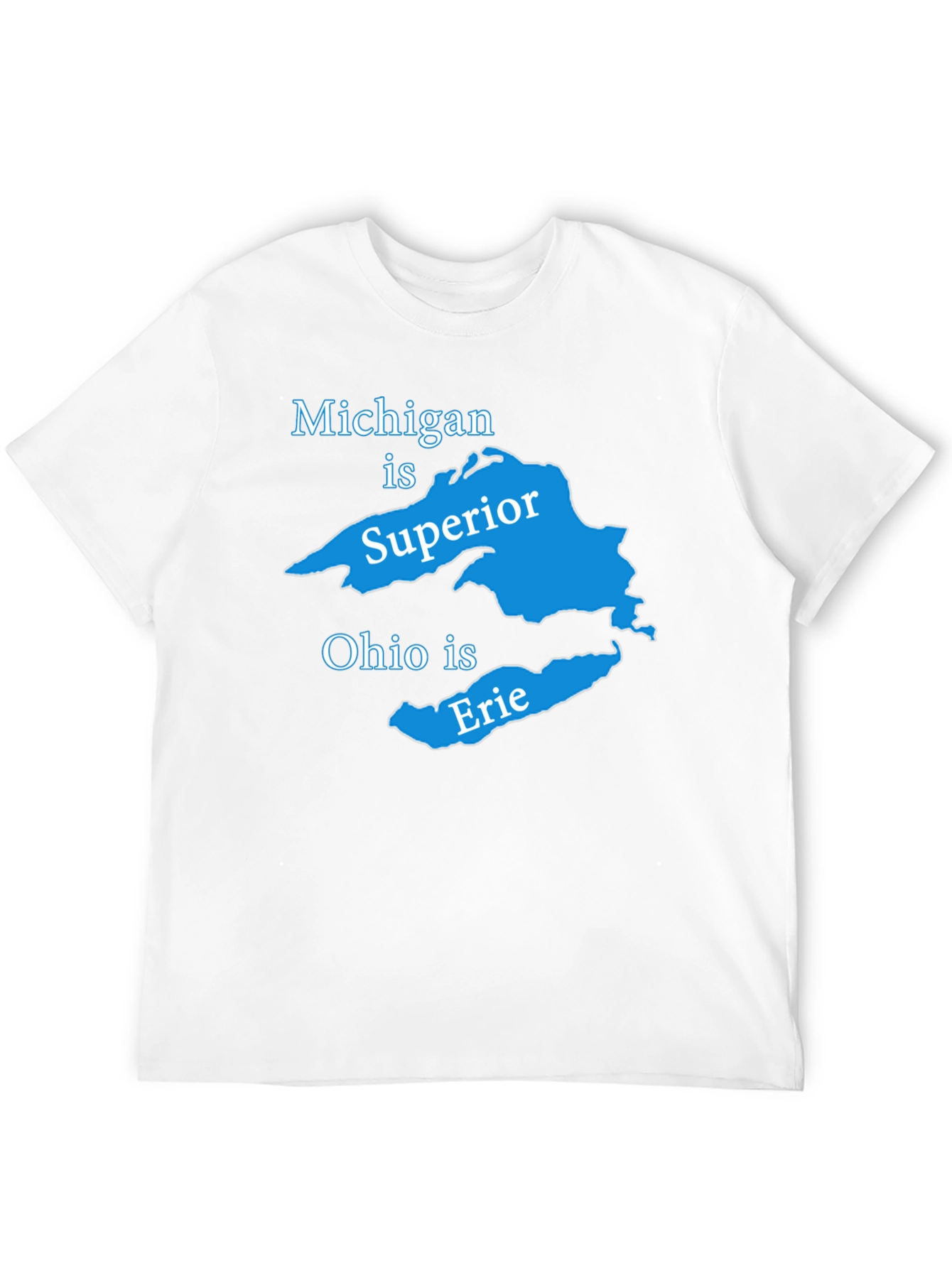 Michigan is Superior Ohio is Erie Graphic Tee