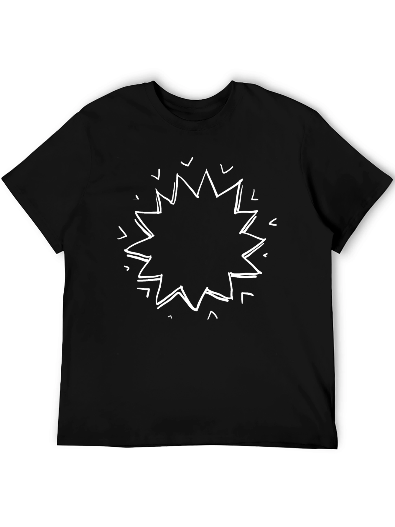 Starburst Graphic Mens Black T-Shirt