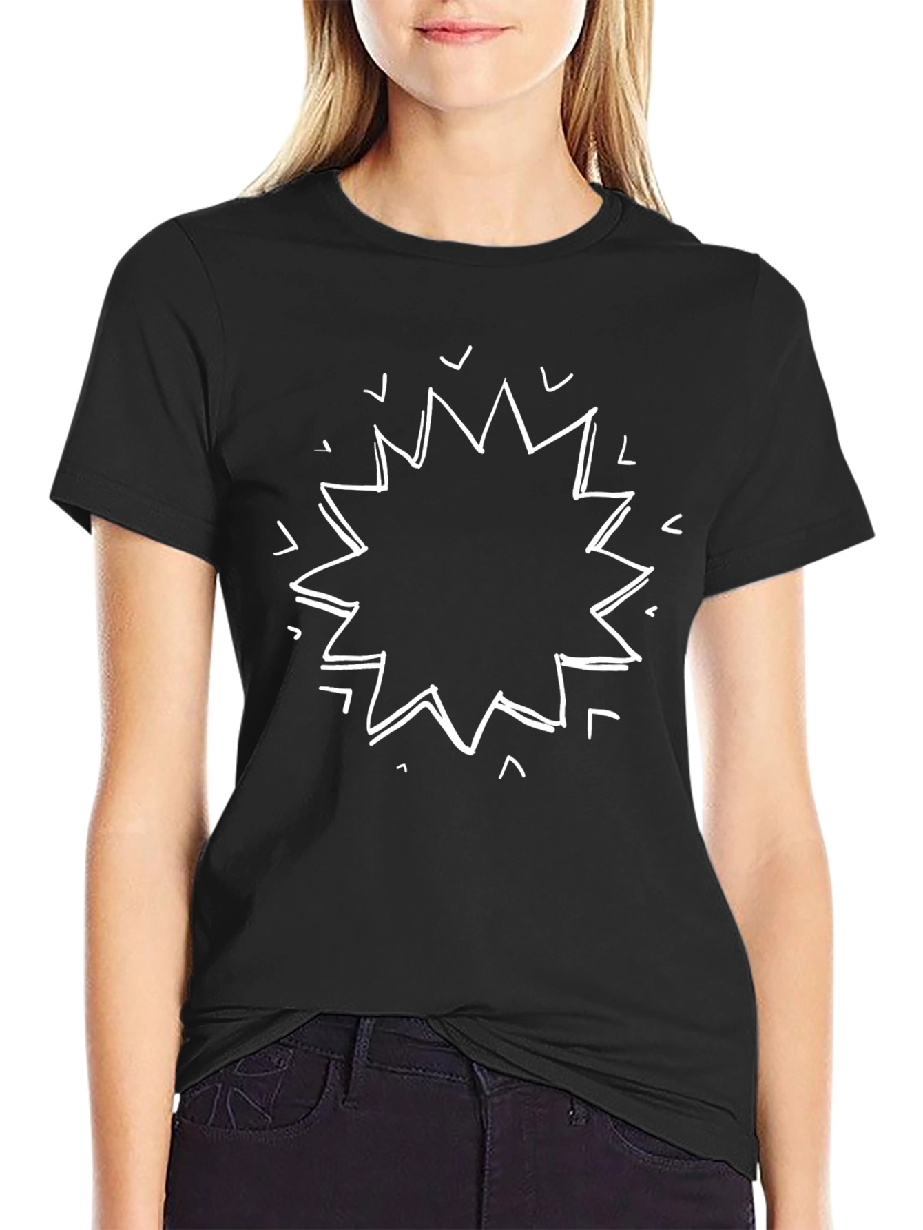 Starburst Graphic Mens Black T-Shirt