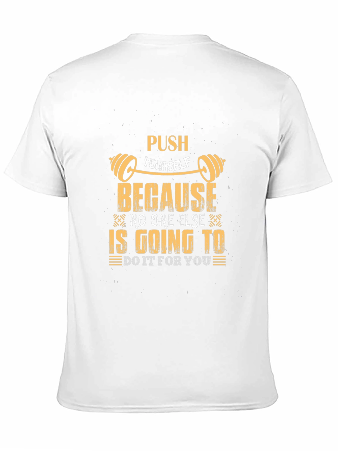 Push Yourself Gym Motivation Graphic Tee - Black