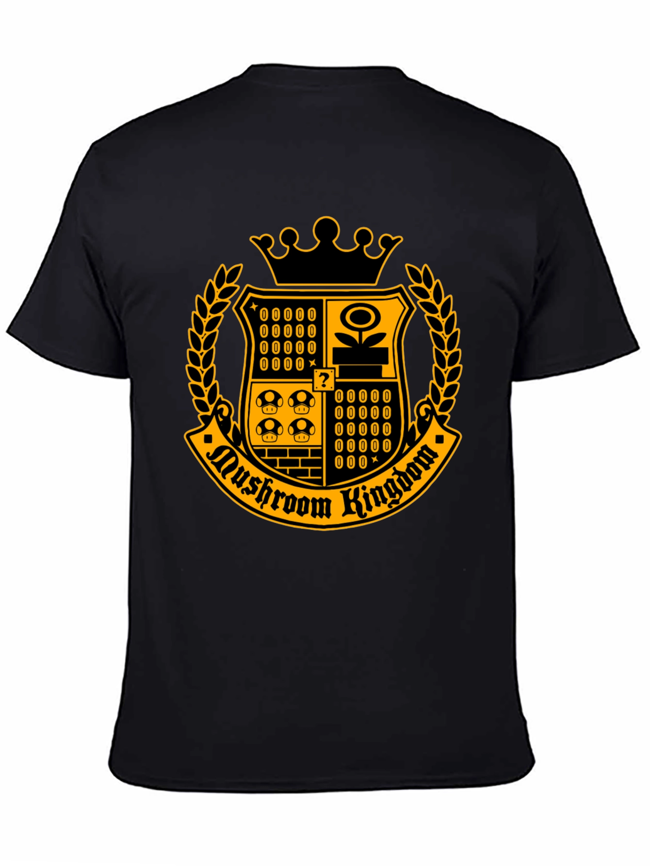 Mushroom Kingdom Crest T-Shirt - Black