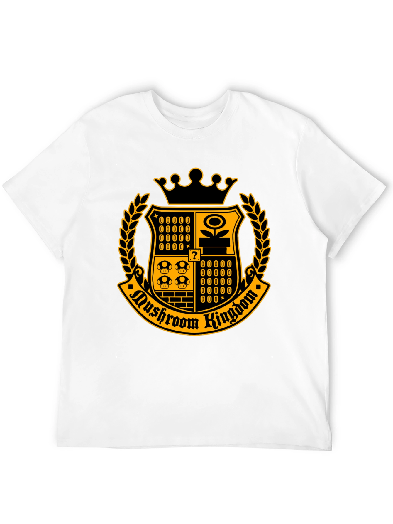 Mushroom Kingdom Crest T-Shirt - Black