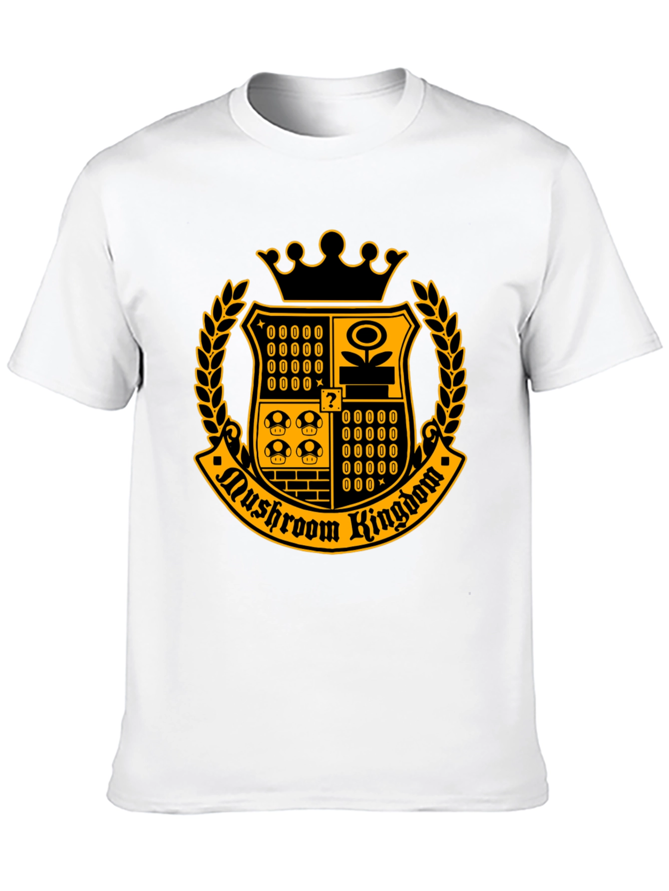 Mushroom Kingdom Crest T-Shirt - Black