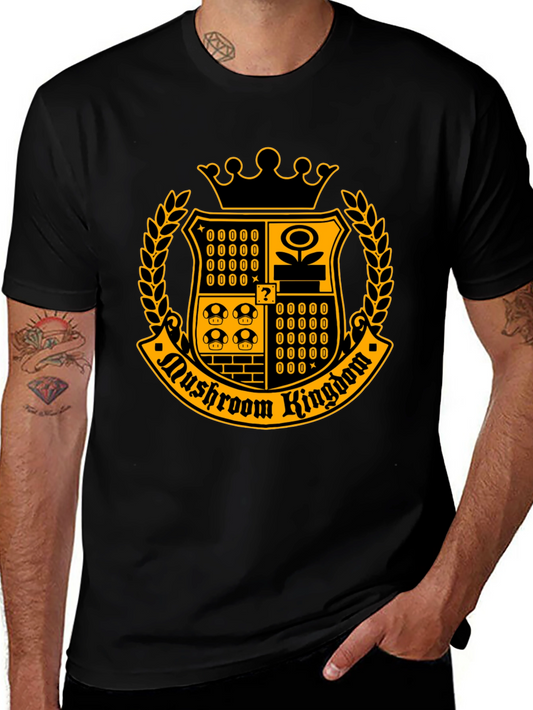 Mushroom Kingdom Crest T-Shirt - Black